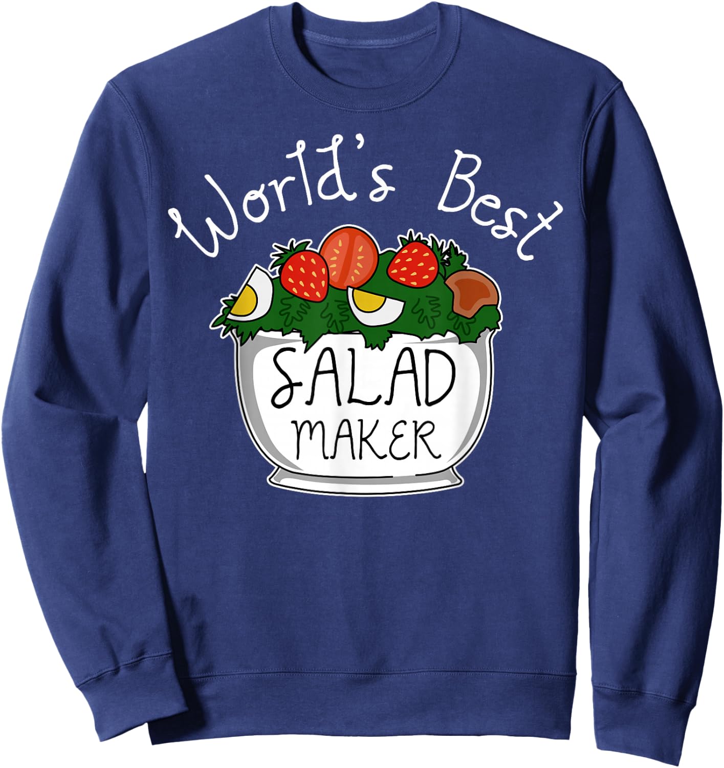 Vegetarian Vegan Veggie - Funny Salad Sweatshirt - Sweatshirt | Navy