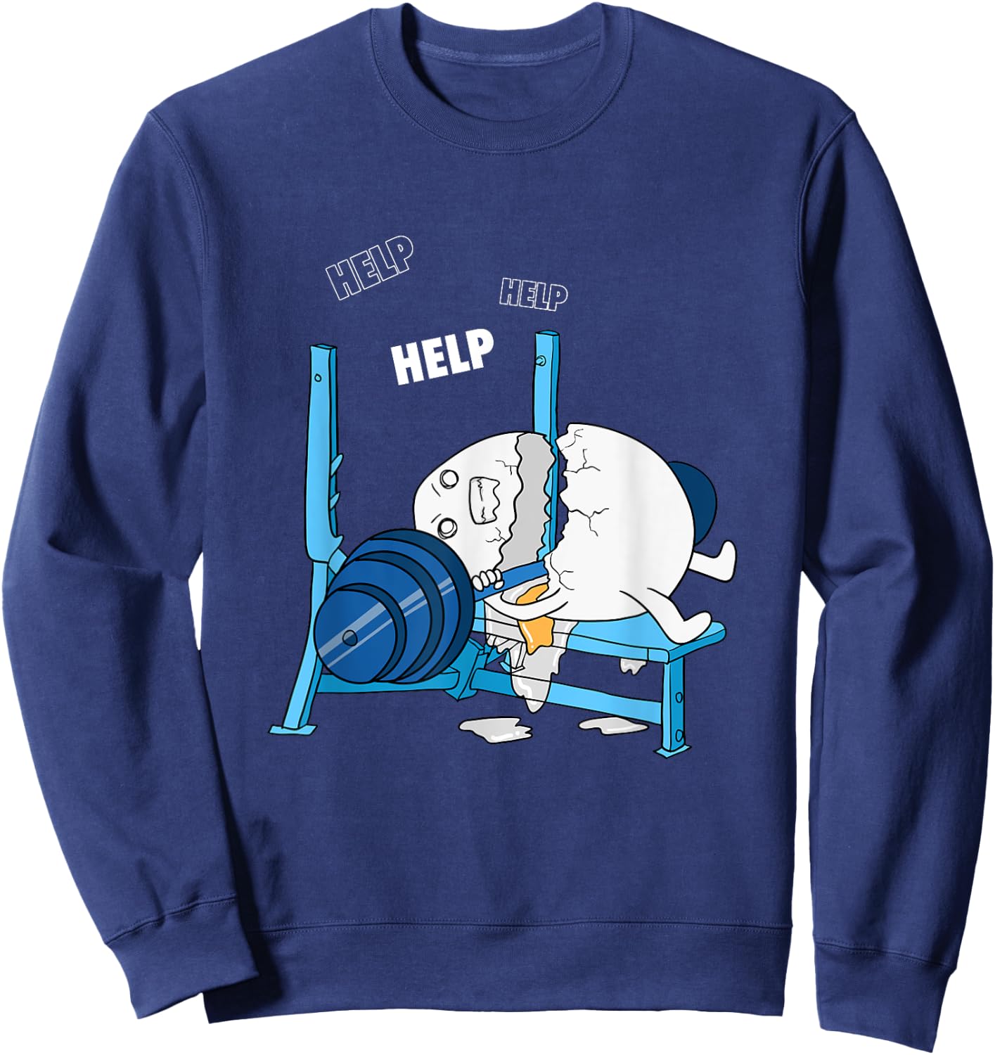 Funny Gym Powerlifting Bench Press Shirt Sweatshirt - Sweatshirt | Navy