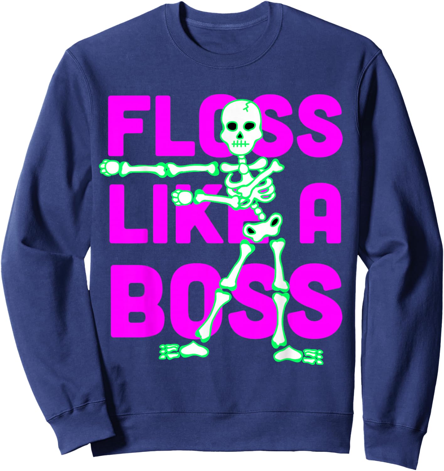 Floss Like a Boss Halloween Sweatshirt - Sweatshirt | Navy