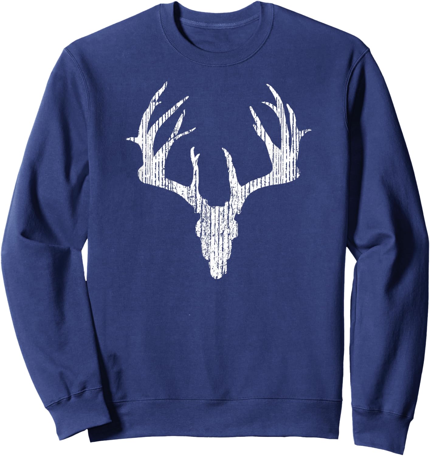 Whitetail Deer Buck Skull B&C Trophy Antlers Sweatshirt - Sweatshirt | Navy