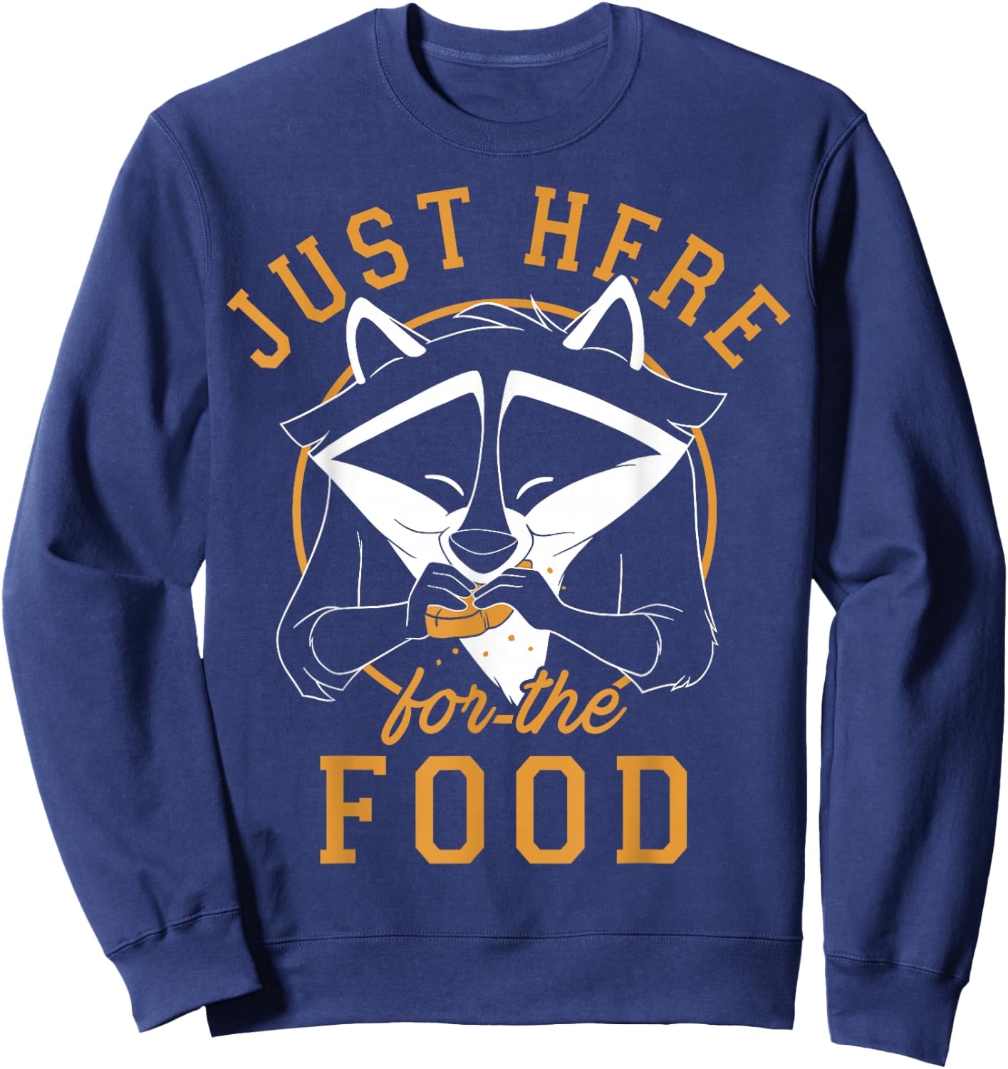 Disney Pocahontas Meeko Just Here for The Food Portrait Small Sweatshirt - Sweatshirt | Navy