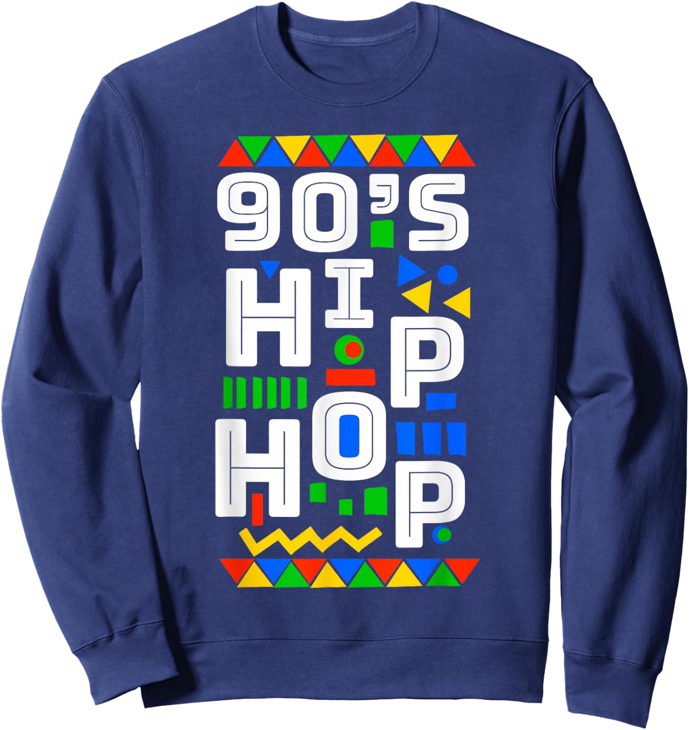 90's Hip Hop Vibes retro pattern Sweatshirt - Sweatshirt | Navy