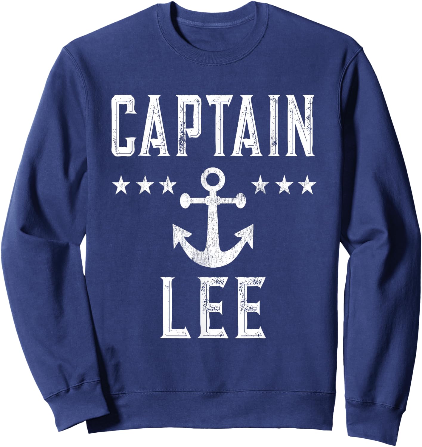 Vintage Captain Lee Family Cruise Lake Boat Sweatshirt - Sweatshirt | Navy