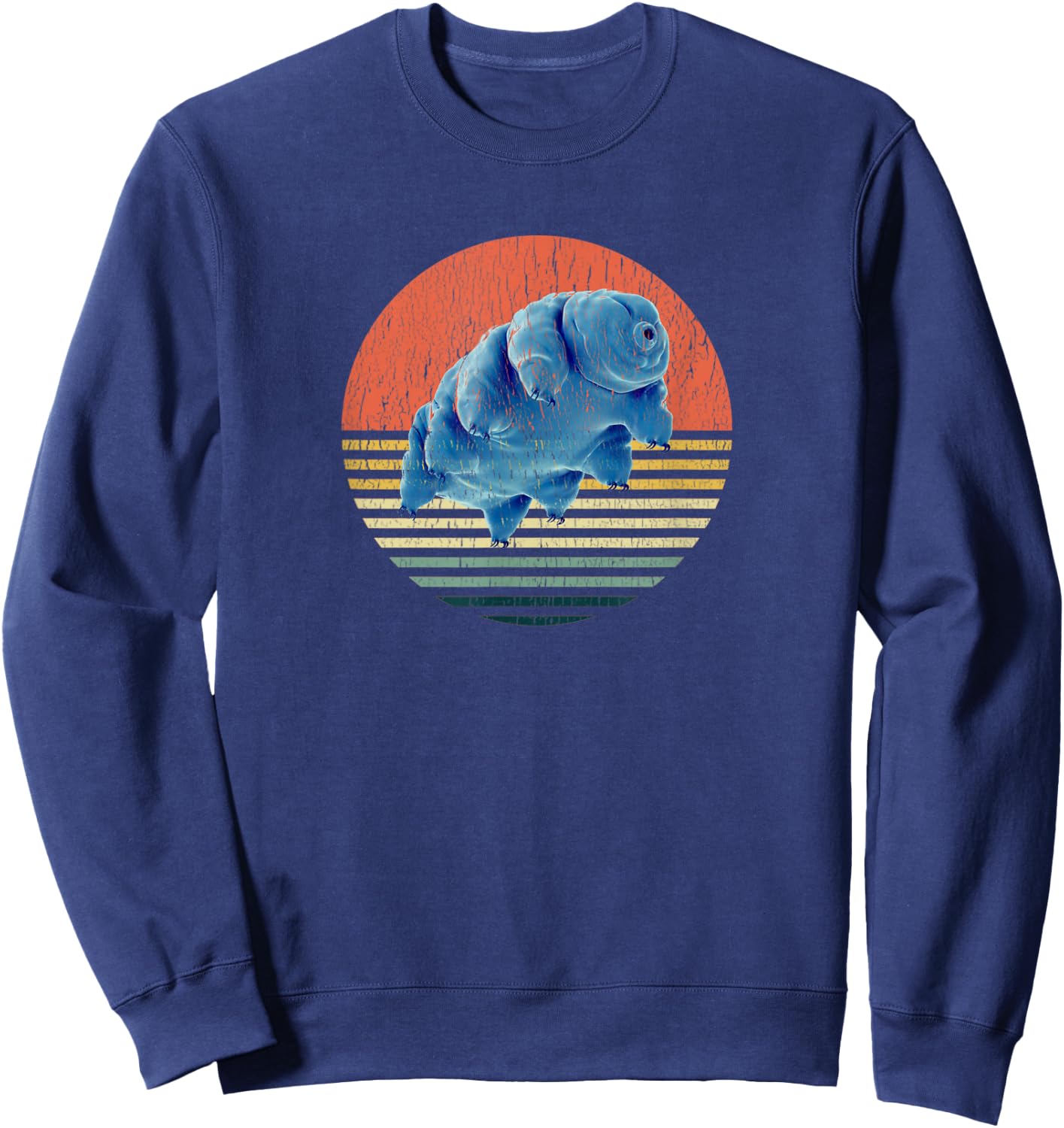 Tardigrade Vintage Retro Microbiology Gift Water Bear Sweatshirt - Sweatshirt | Navy