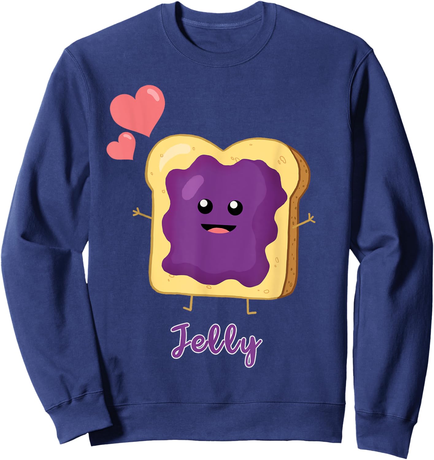 Matching Best Friend Jelly PB&J Sweatshirt - Sweatshirt | Navy
