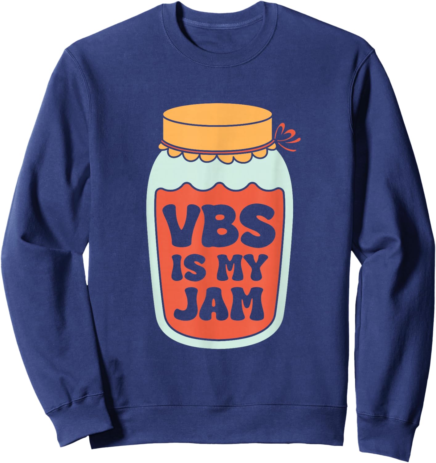 Vacation Bible School is My Jam Kids VBS Crew Sweatshirt - Sweatshirt | Navy
