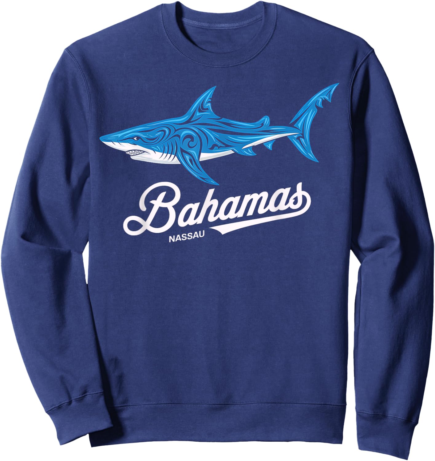 Bahamas Shark Nassau Paradise Vacation Souvenir Gift Sweatshirt - Sweatshirt | Navy