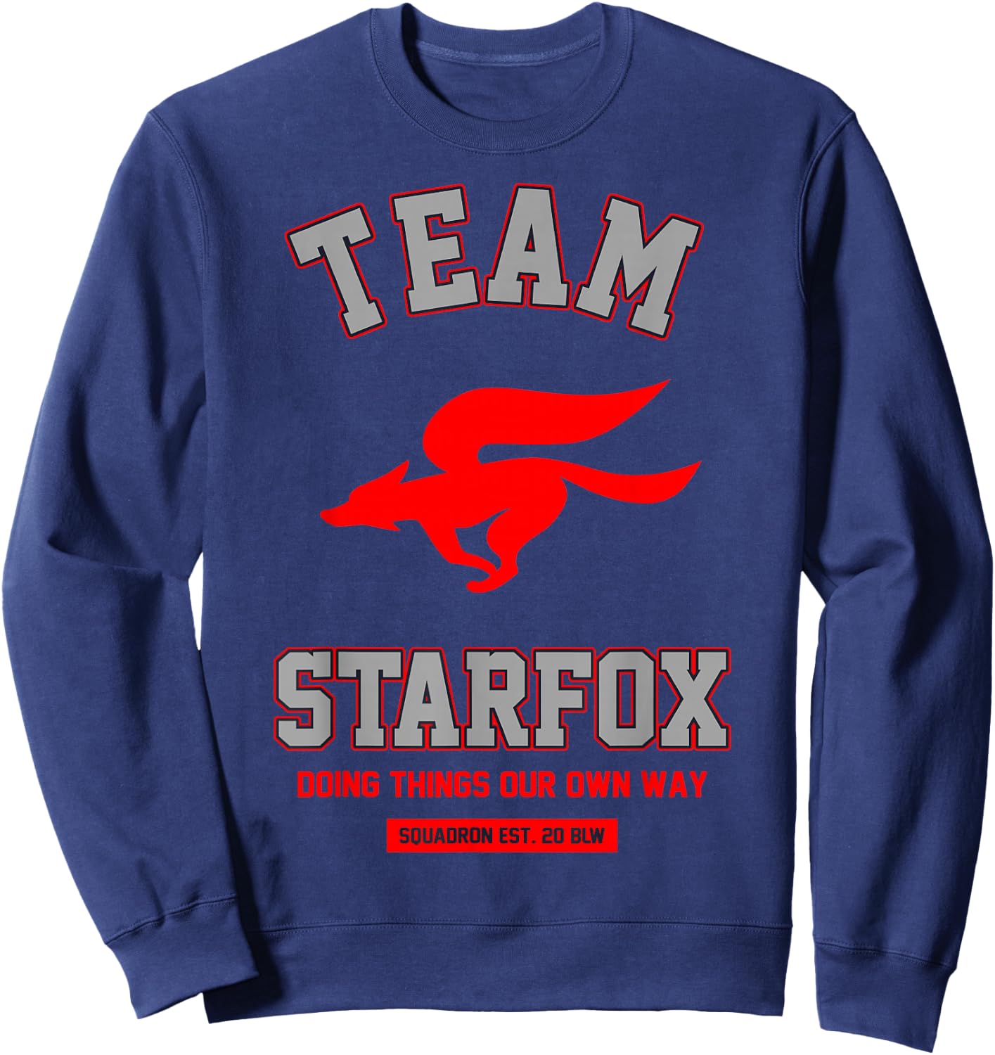 Star Fox Team Red Logo Poster Style Graphic Sweatshirt - Sweatshirt | Navy