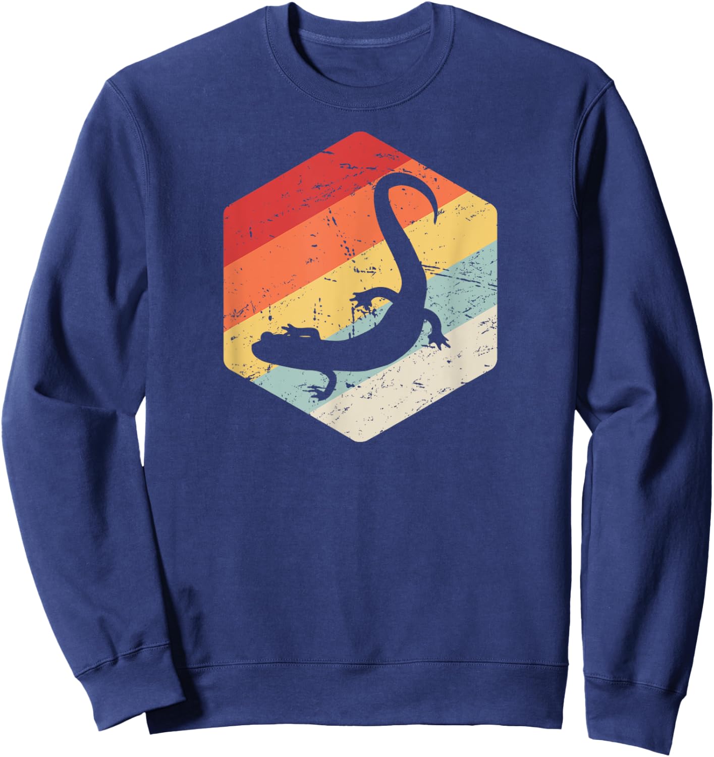 Retro Tiger Salamander / Pet Salamander Amphibians Sweatshirt - Sweatshirt | Navy