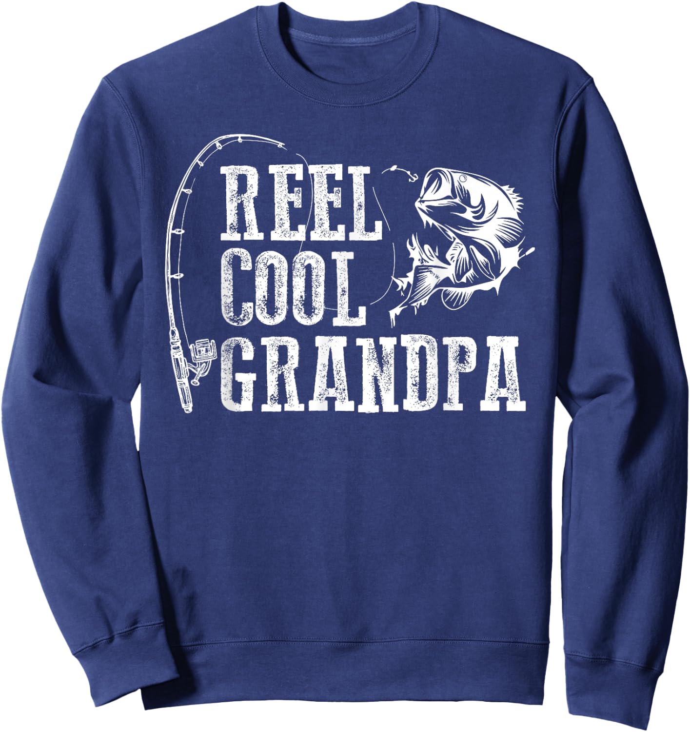 Grandpa Fishing: Reel Cool Grandpa Sweatshirt - Sweatshirt | Navy