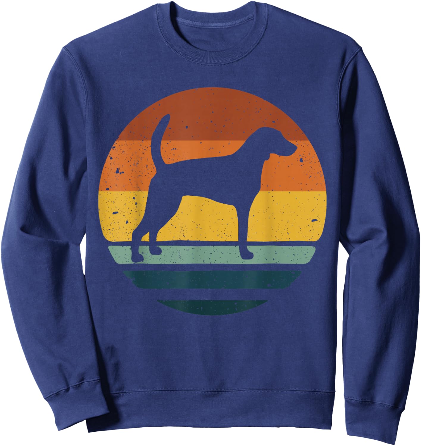American Foxhound Vintage Retro Dog Gift Sweatshirt - Sweatshirt | Navy