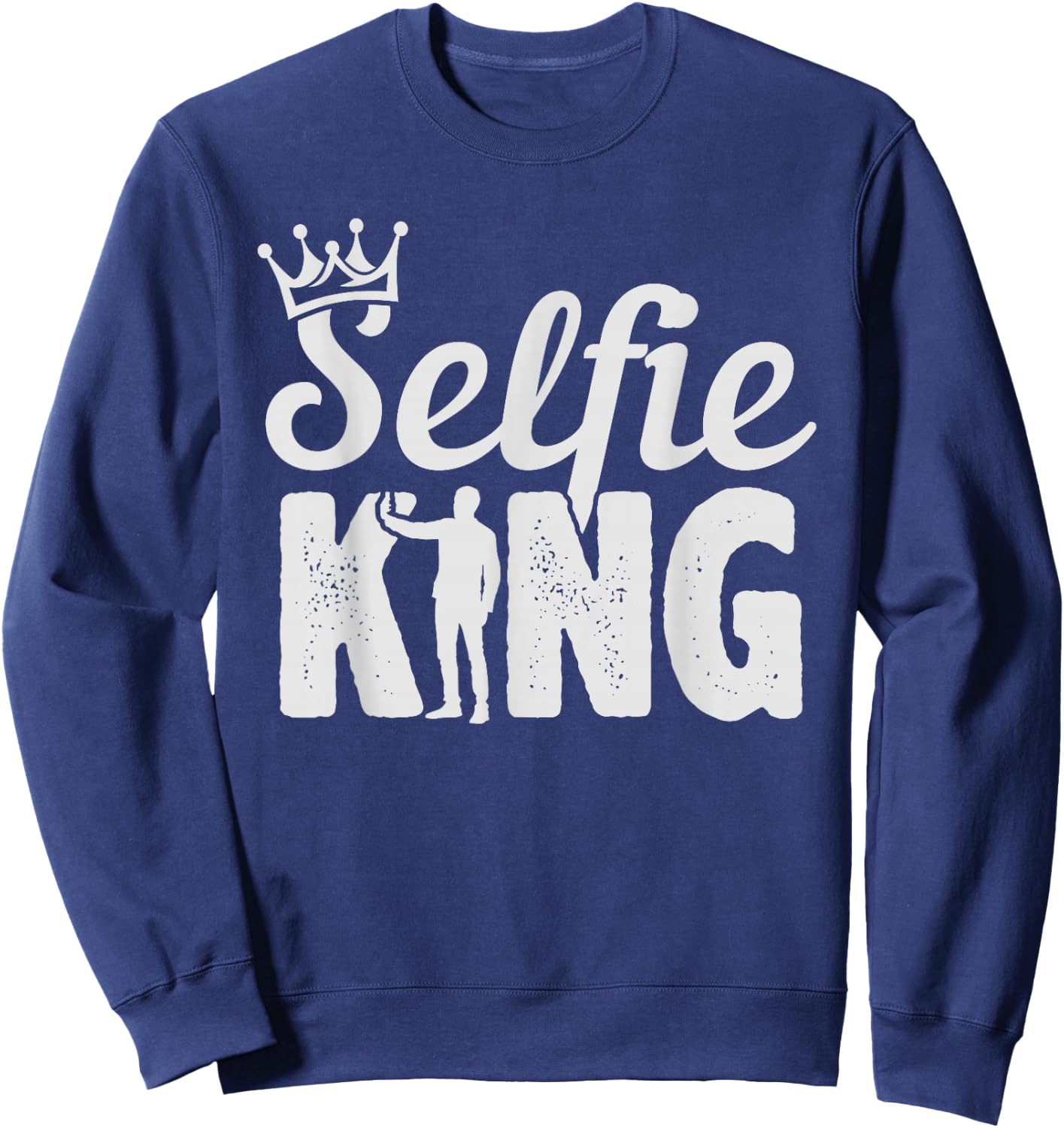 Selfie King - Smartphone Mobile Mirror Handsome Sweatshirt - Sweatshirt | Navy