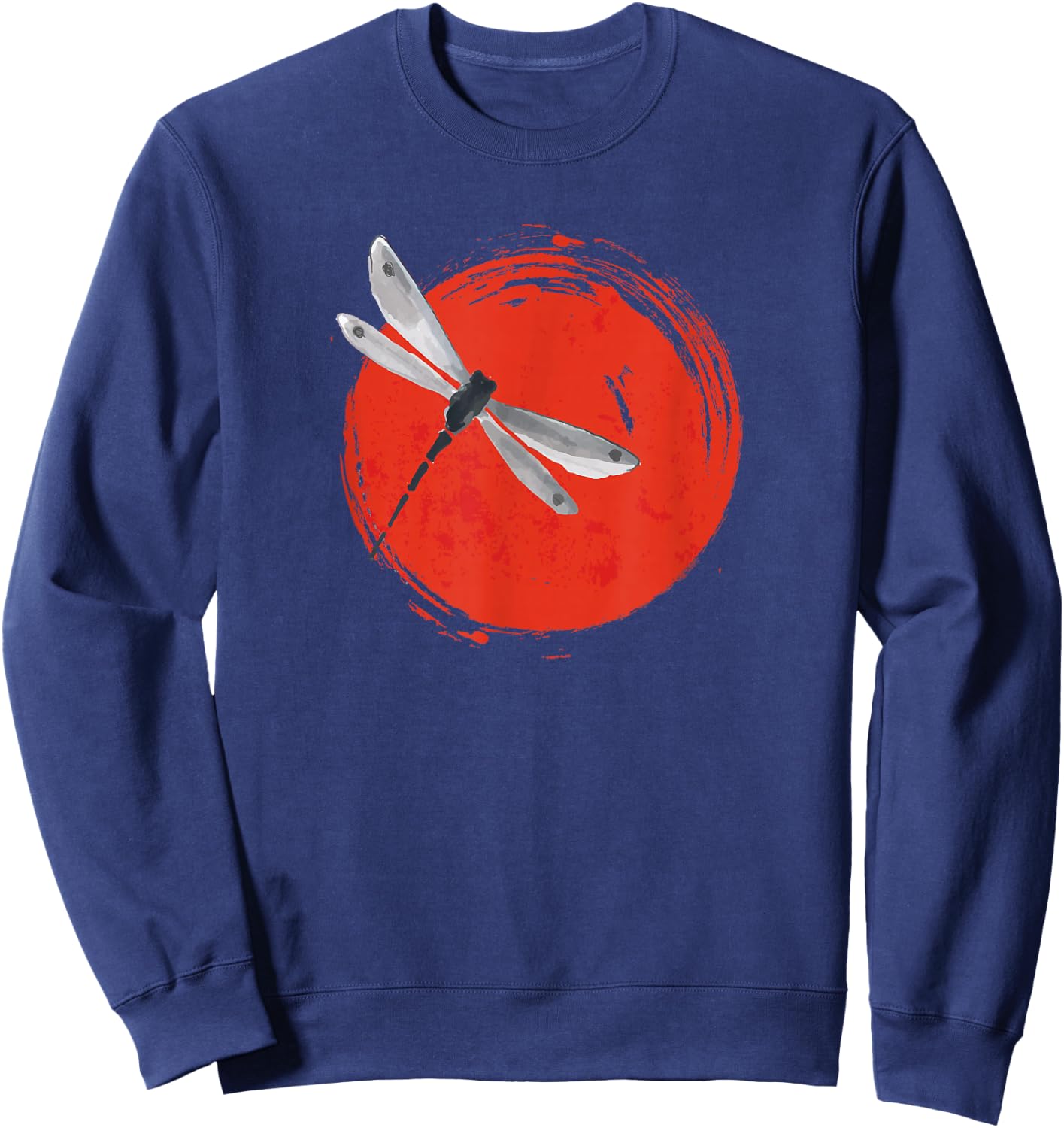 Zen Circle Japanese Dragonfly Sun Yoga Sweatshirt - Sweatshirt | Navy