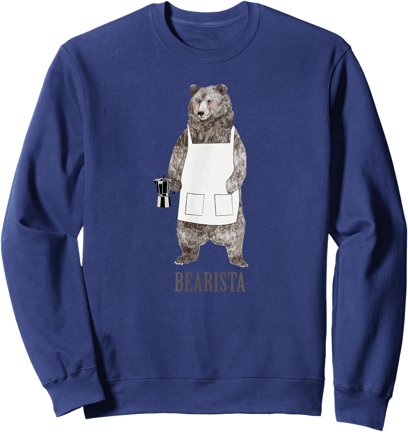 BEARISTA Funny novelty barista bear t shirt - women Sweatshirt - Sweatshirt | Navy