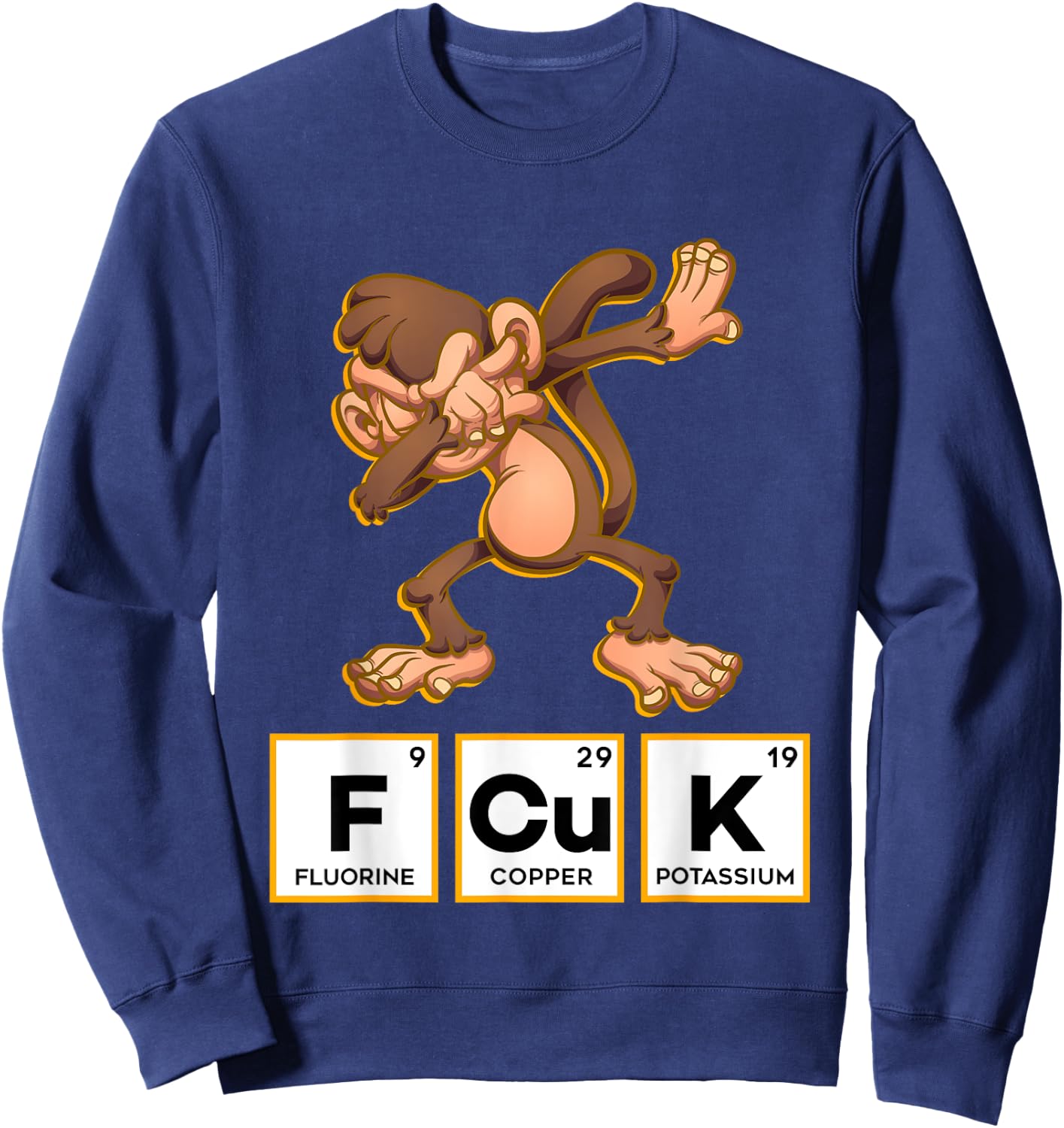FCUK Chemistry Periodic Table Monkey Sweatshirt - Sweatshirt | Navy