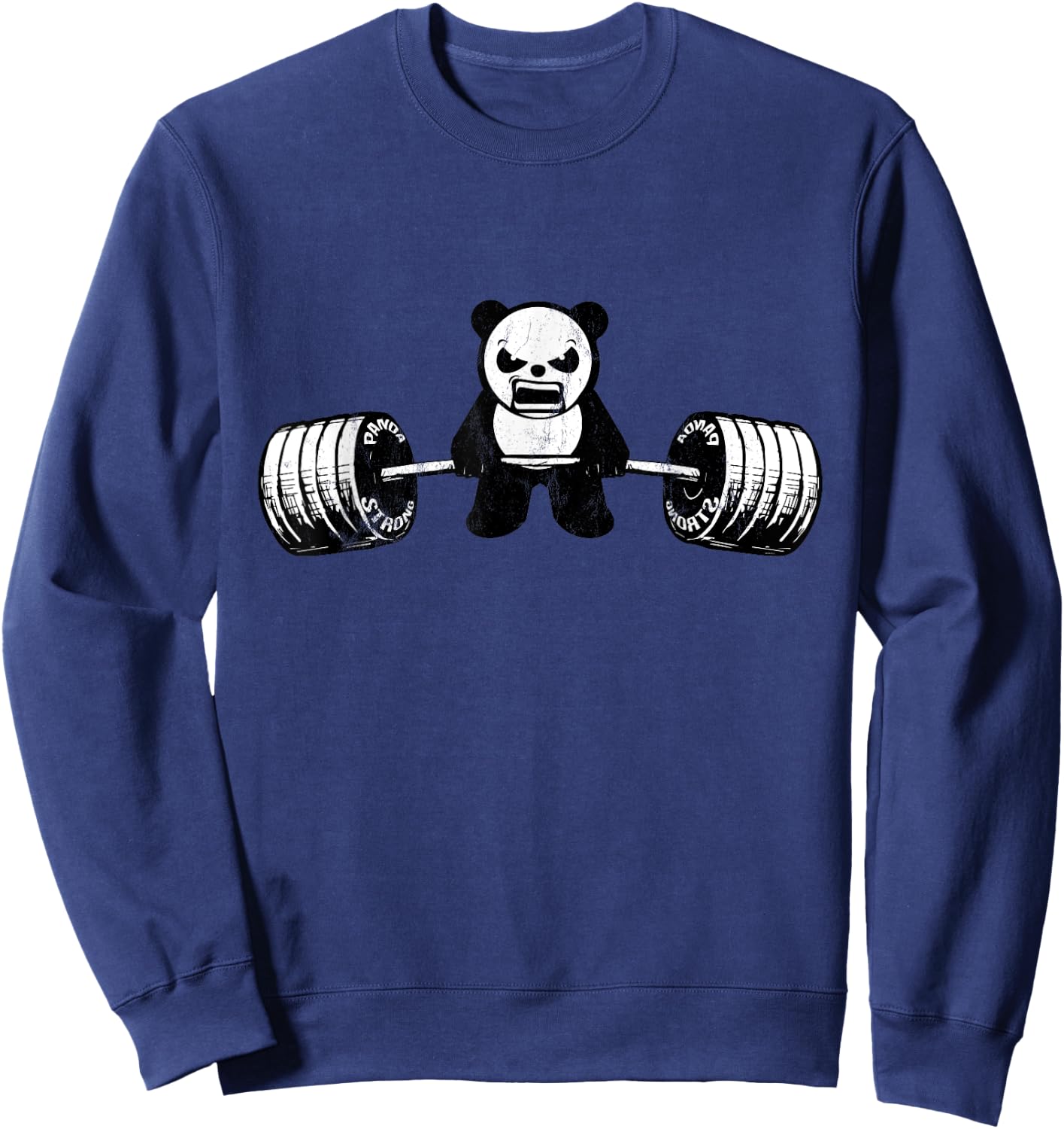 Panda Bear Deadlifts - Weightlifting Gym Design Sweatshirt - Sweatshirt | Navy