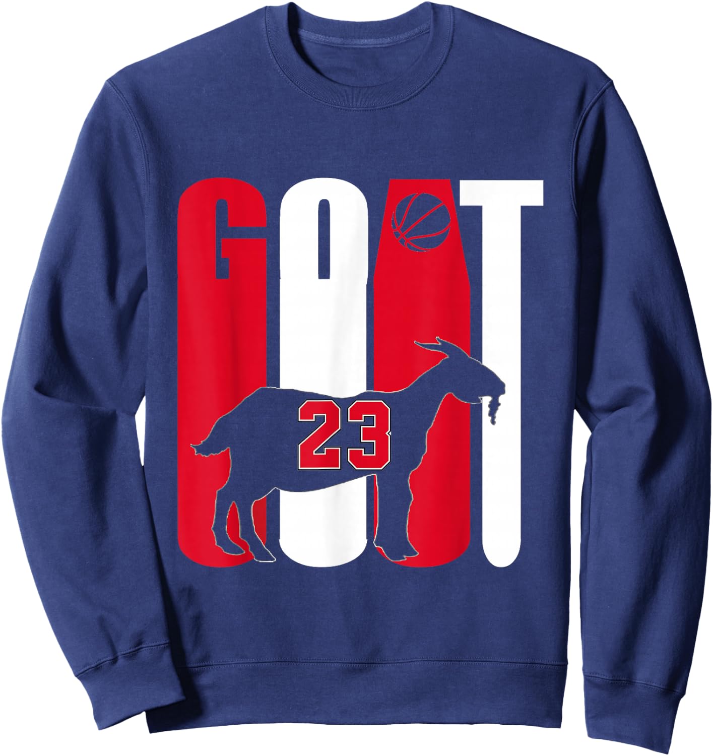 Goat (Greatest Of All Time) Basketball 23 Sweatshirt - Sweatshirt | Navy