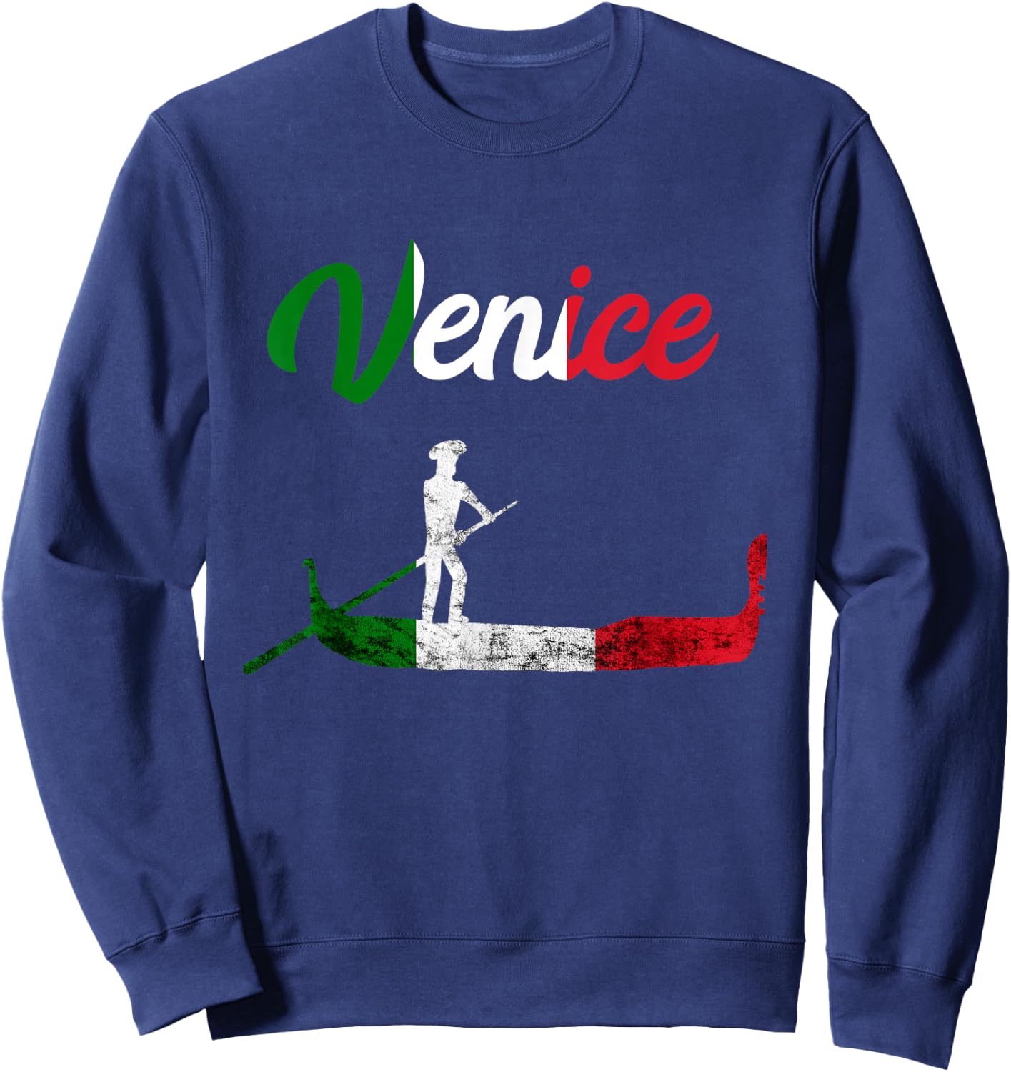 Venice Gondola Ride Italy Travel Gondolas Italia Souvenir Sweatshirt - Sweatshirt | Navy