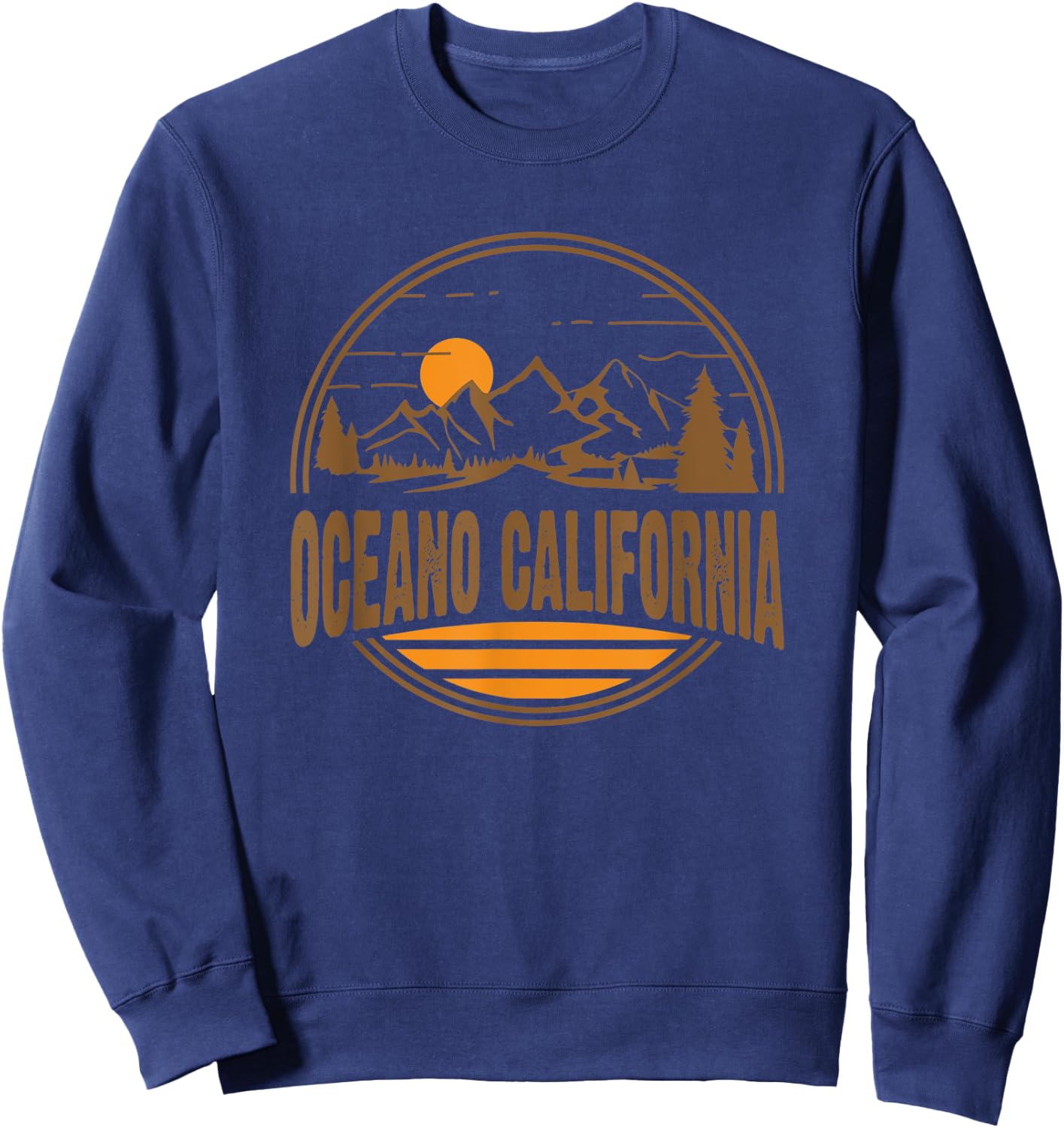 Vintage Oceano, California Mountain Hiking Souvenir Print Sweatshirt - Sweatshirt | Navy