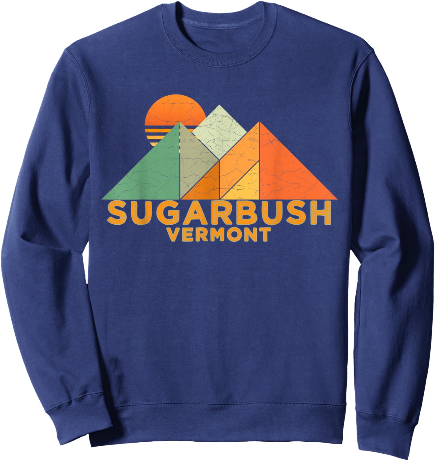 Retro Vintage Sugarbush Vermont -Distressed Shirt Sweatshirt - Sweatshirt | Navy