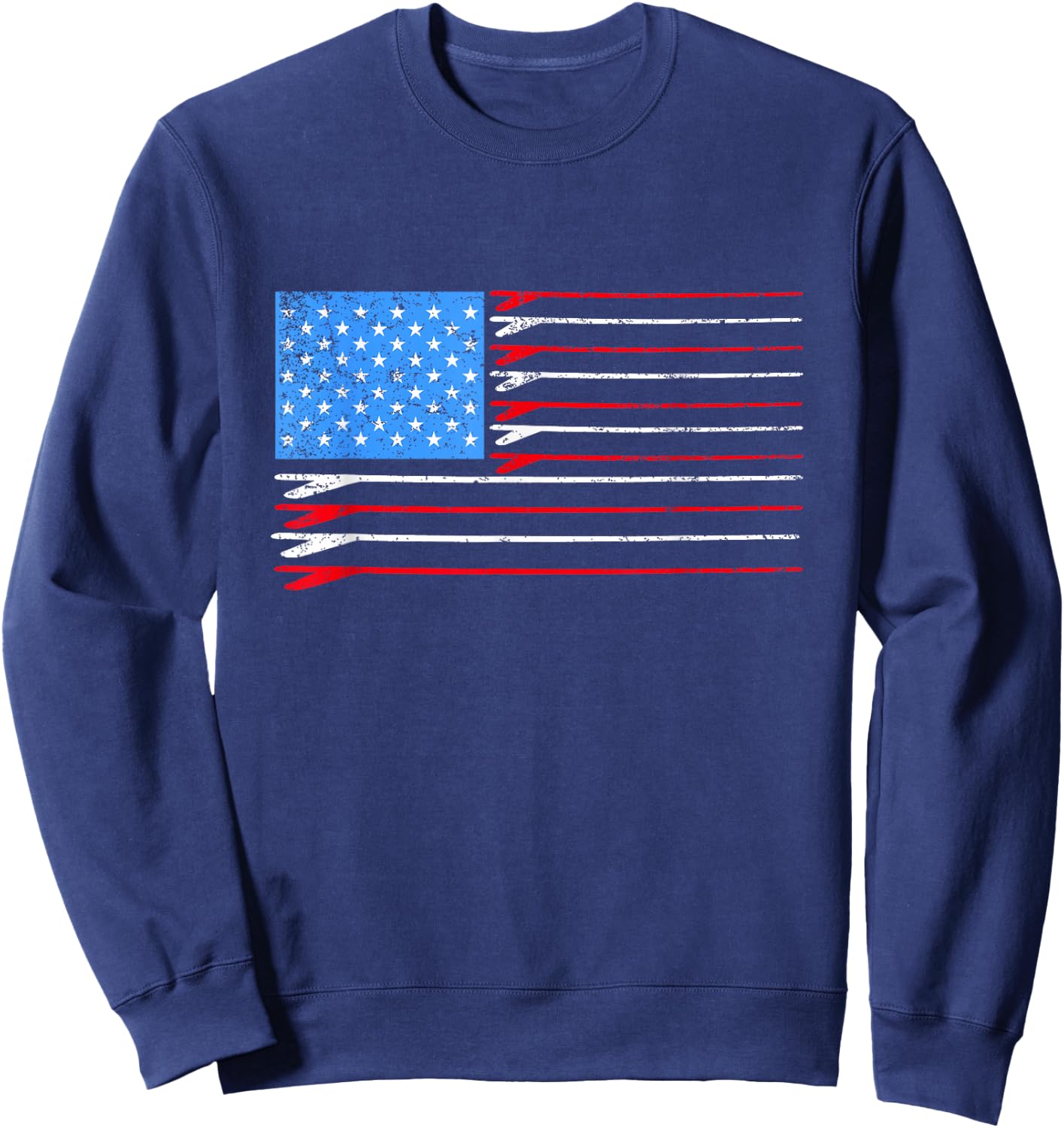 Surfboard American Flag Surfer Sweatshirt - Sweatshirt | Navy