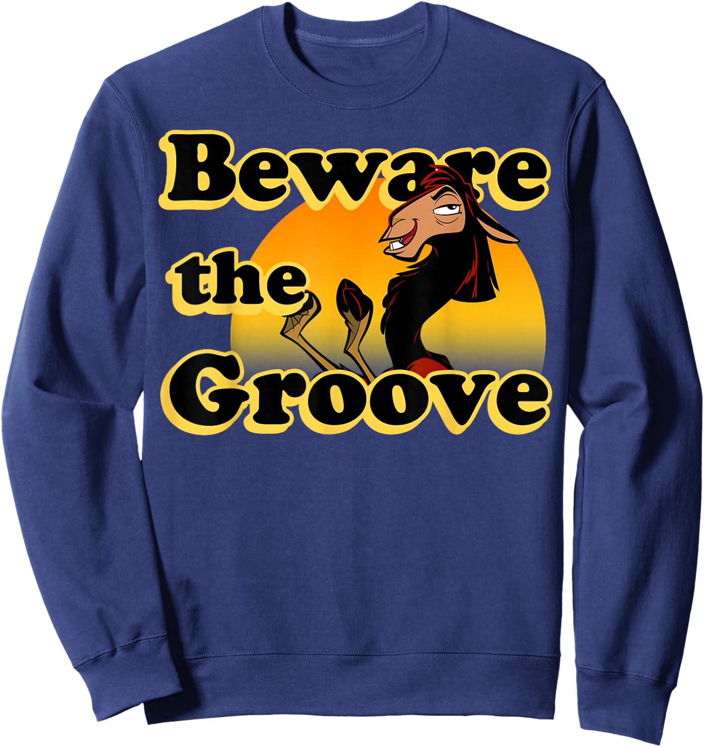 Disney Emperor's New Groove Kuzco Llama Beware Sweatshirt - Sweatshirt | Navy