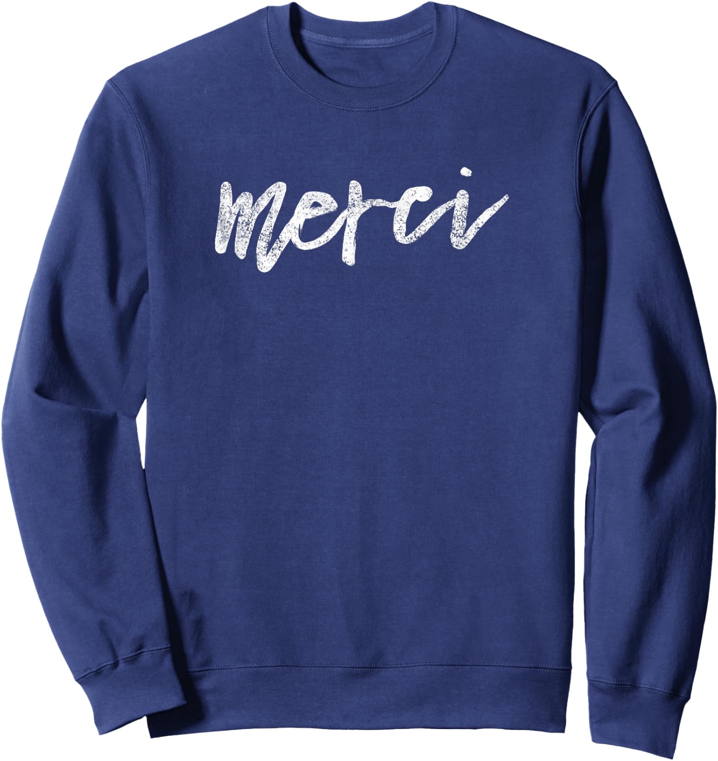 Paris France Merci | Vintage Design French For Thank You Sweatshirt - Sweatshirt | Navy