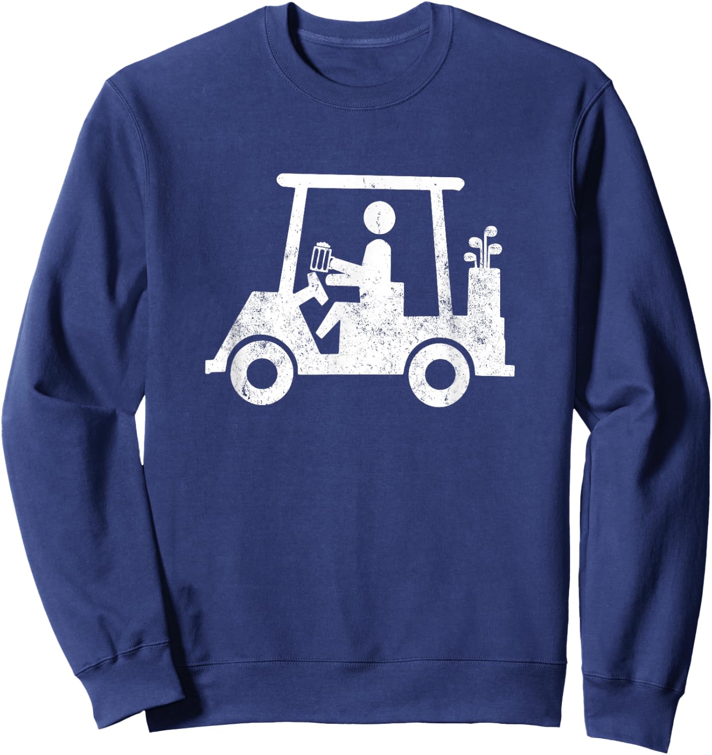 Golfer Holding Beer Funny Golf Outing Gift Sweatshirt - Sweatshirt | Navy