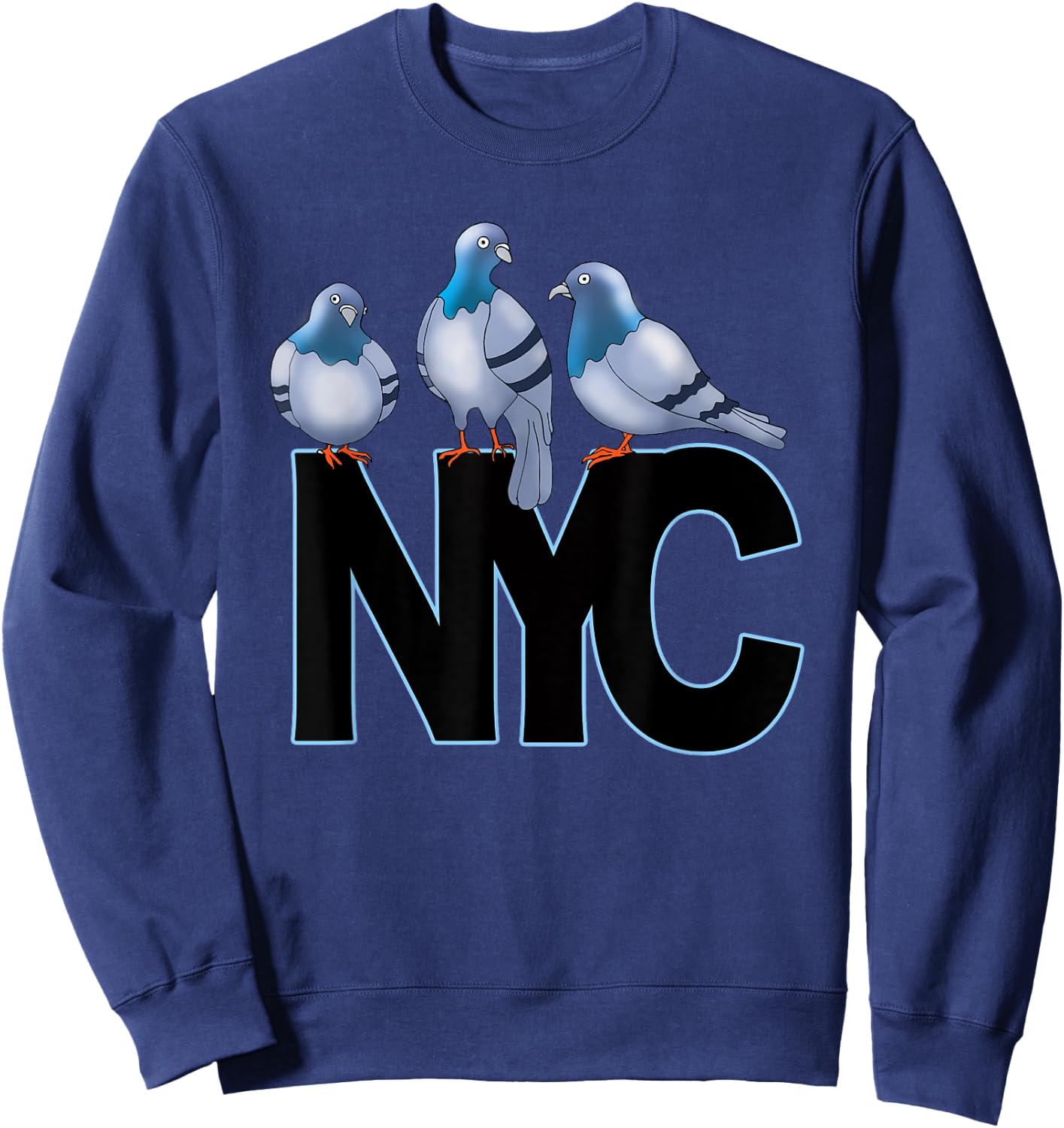 I Love NYC Native Pigeons Funny Sweatshirt - Sweatshirt | Navy