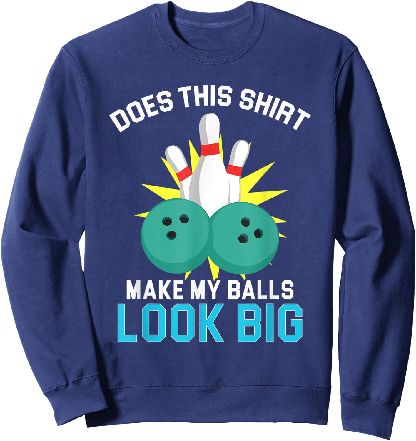 Vintage Bowling Team Shirts Funny Bowling Balls Sweatshirt - Sweatshirt | Navy