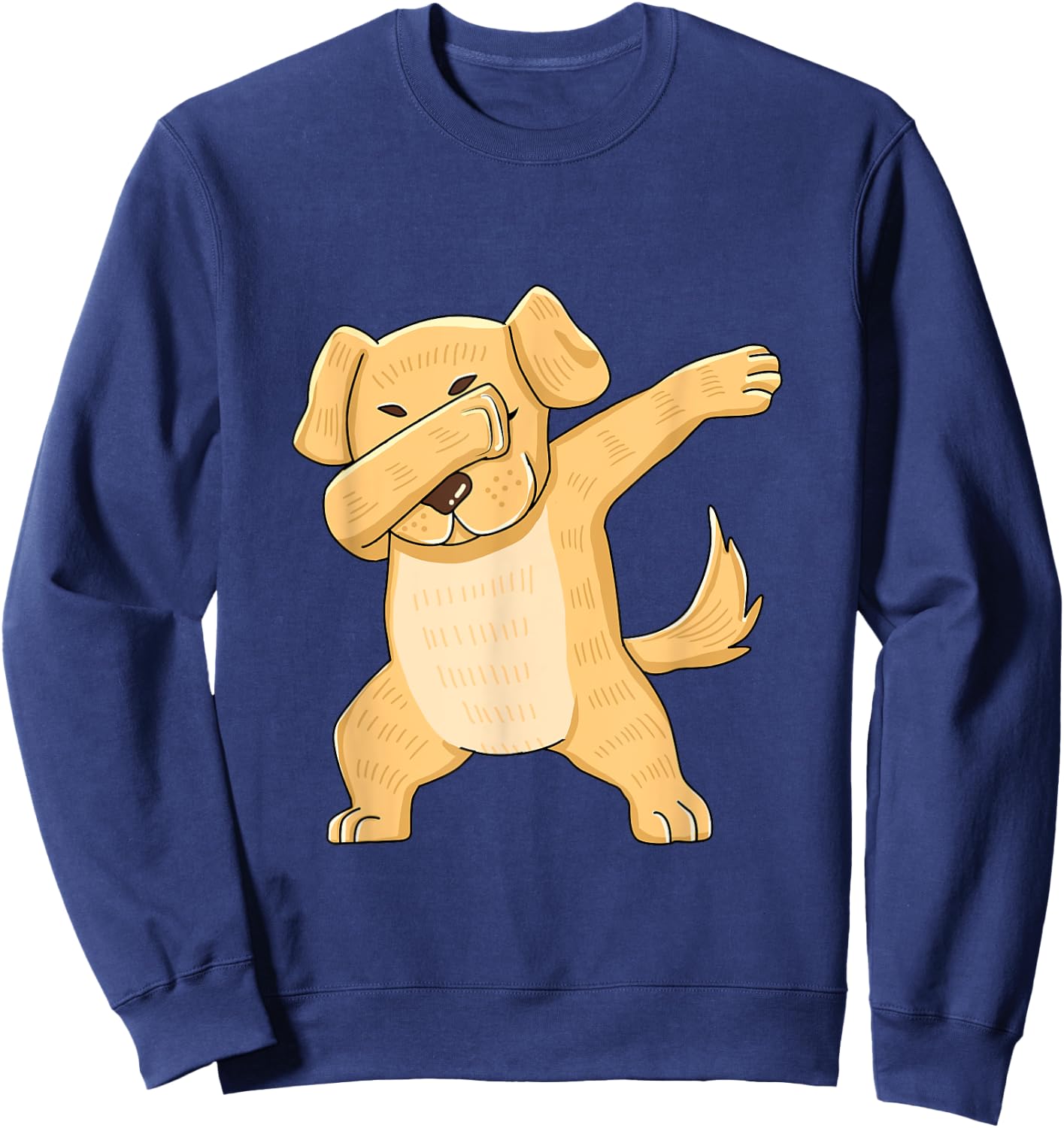 Dabbing Yellow Lab Clothes Dab Dance Labrador Retriever Sweatshirt - Sweatshirt | Navy