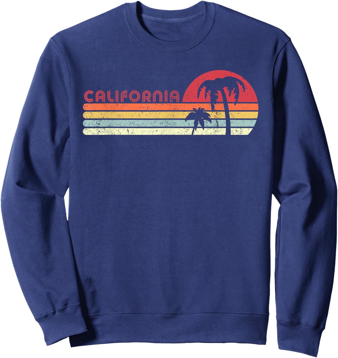 California Shirt. Retro Style CA, USA Sweatshirt - Sweatshirt | Navy