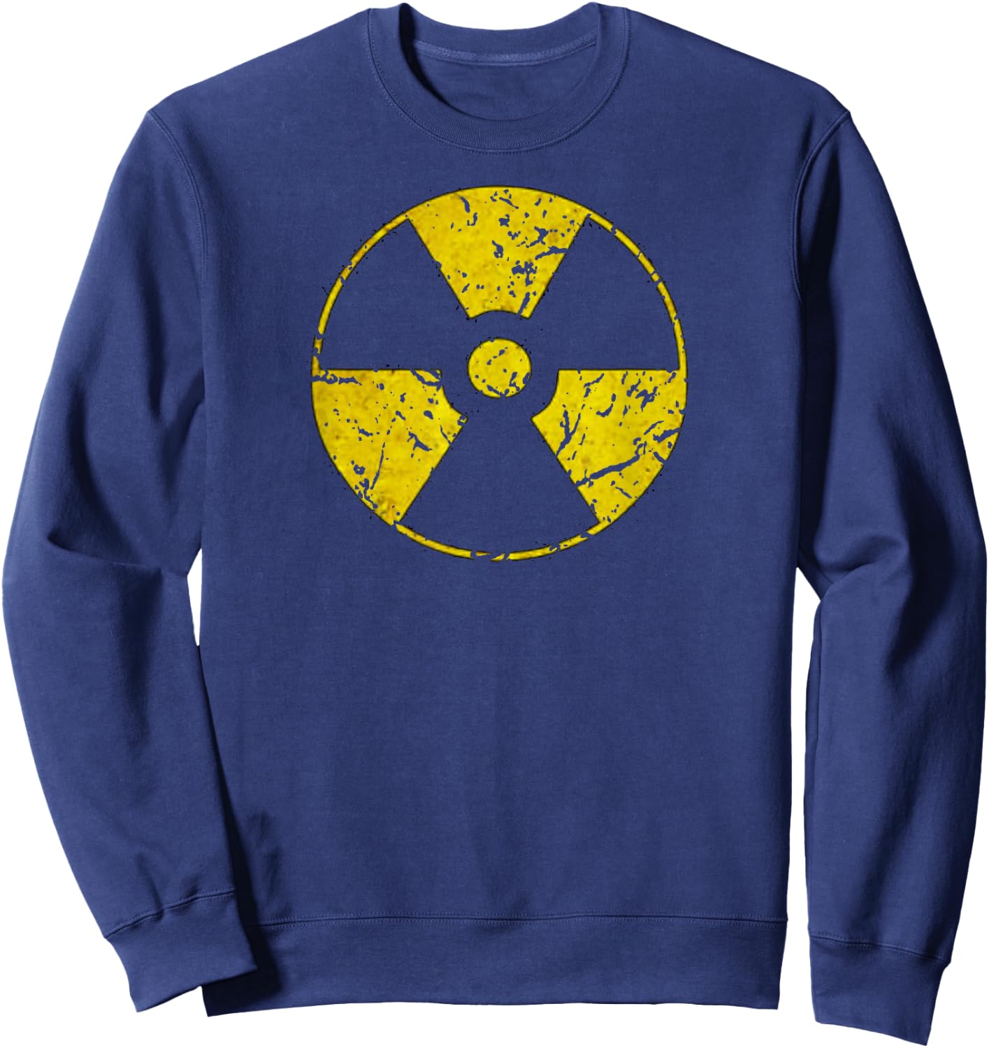 Funny Vintage Radioactive Nuclear War Symbol Sweatshirt - Sweatshirt | Navy