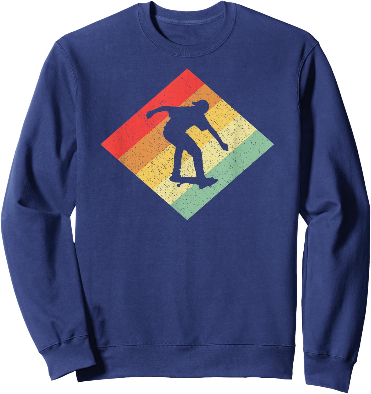 Retro Vintage 80s Skating Gift Skaters & Skateboarders Sweatshirt - Sweatshirt | Navy
