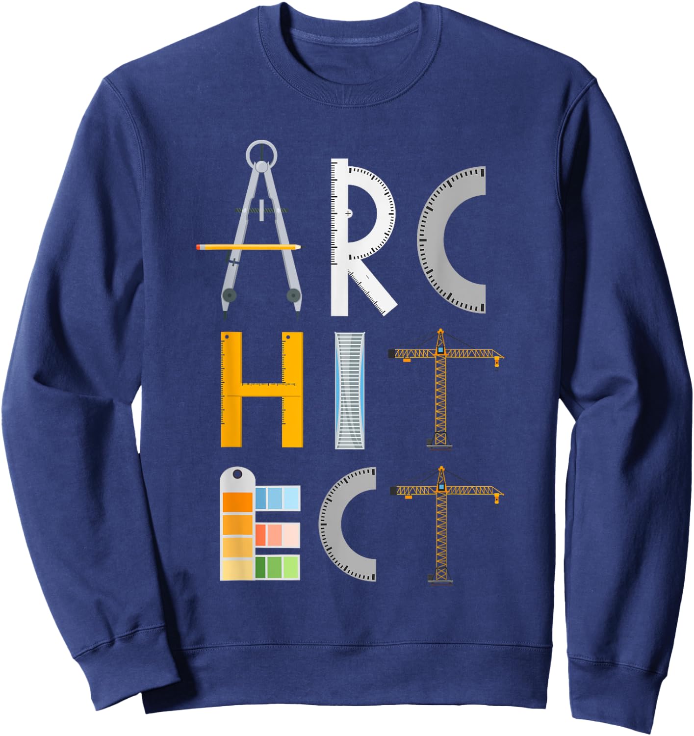Architect Gifts Architecture Students Men Women Kids Sweatshirt - Sweatshirt | Navy