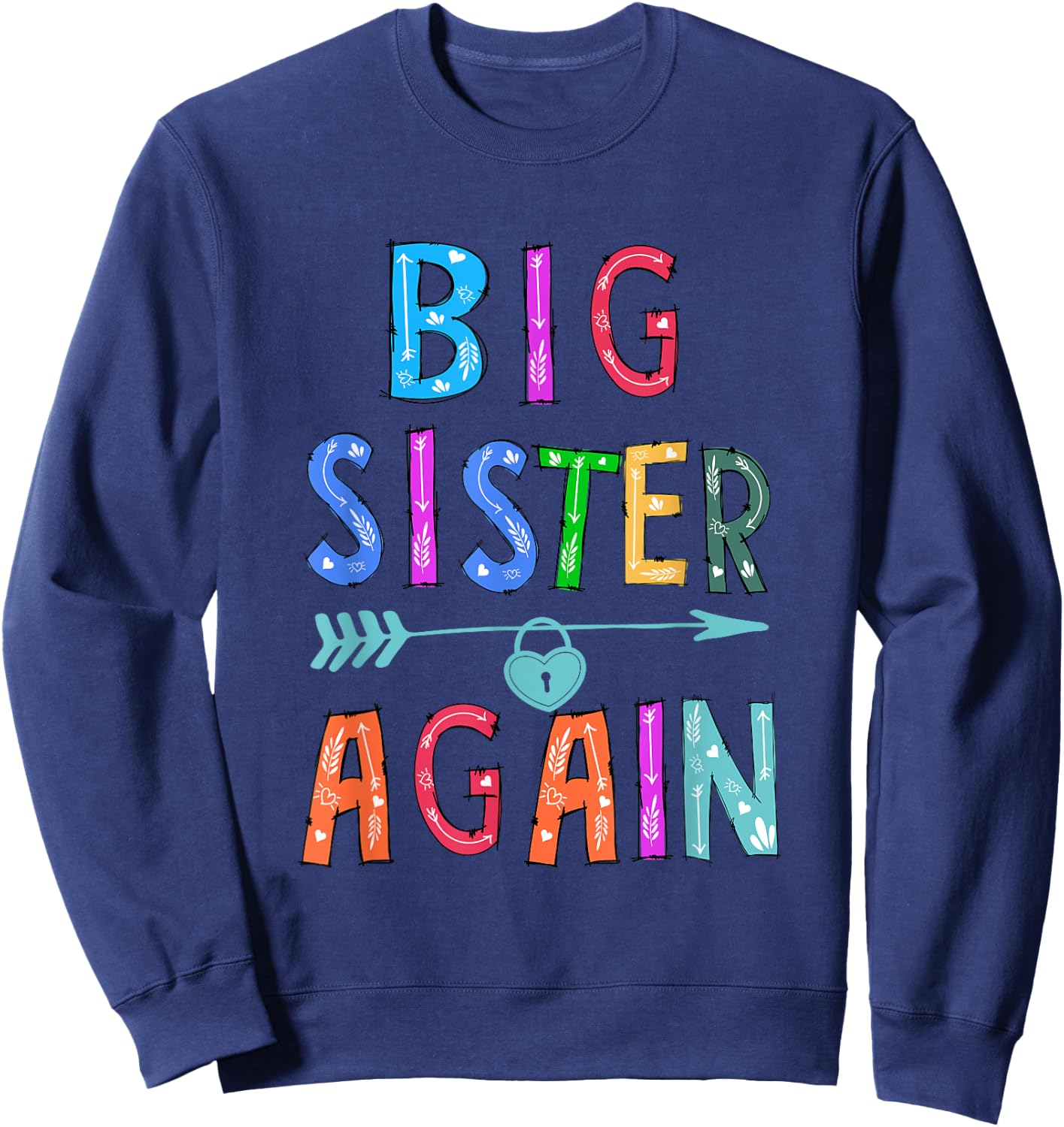 Big Sister Again Sweatshirt - Sweatshirt | Navy