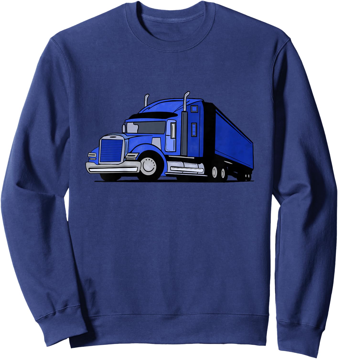 Semi Truck design Gift Sweatshirt - Sweatshirt | Navy