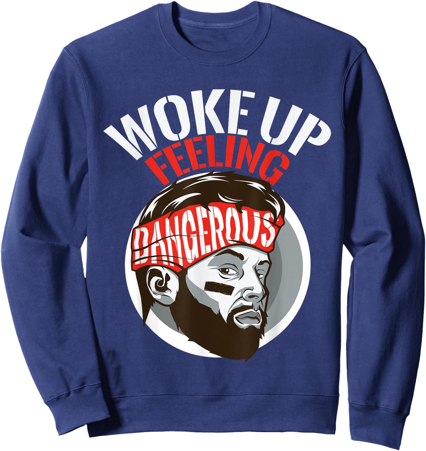 Funny I woke up feeling dangerous Sports Football gift Sweatshirt - Sweatshirt | Navy