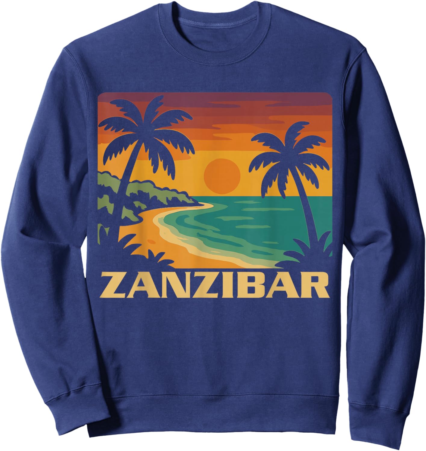 Zanzibar Tanzania, Zanzibar Beach, Zanzibar Travel, Zanzibar Sweatshirt - Sweatshirt | Navy