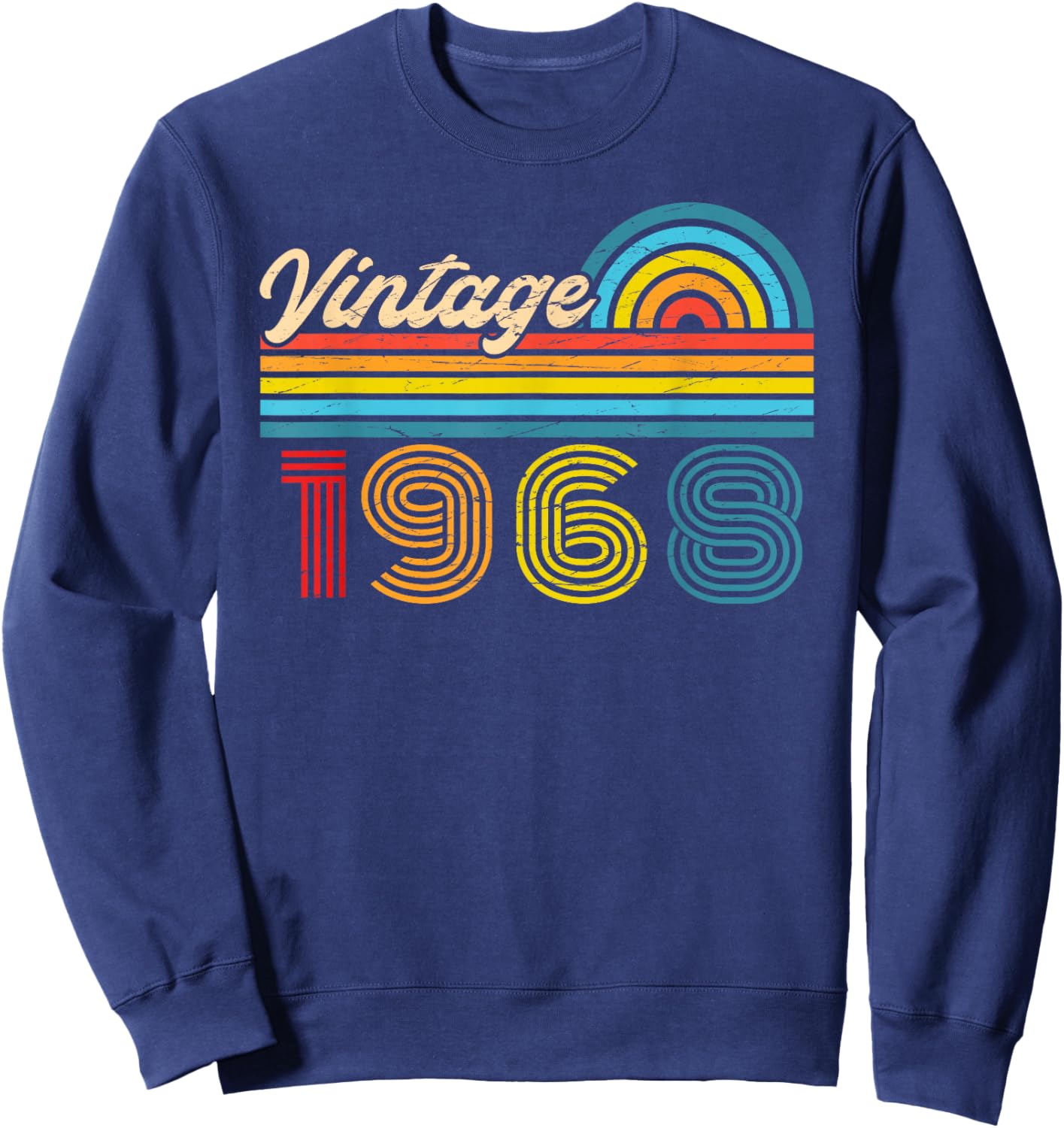 58th Birthday Retro Vintage 1968 Men Women Sweatshirt - Sweatshirt | Navy