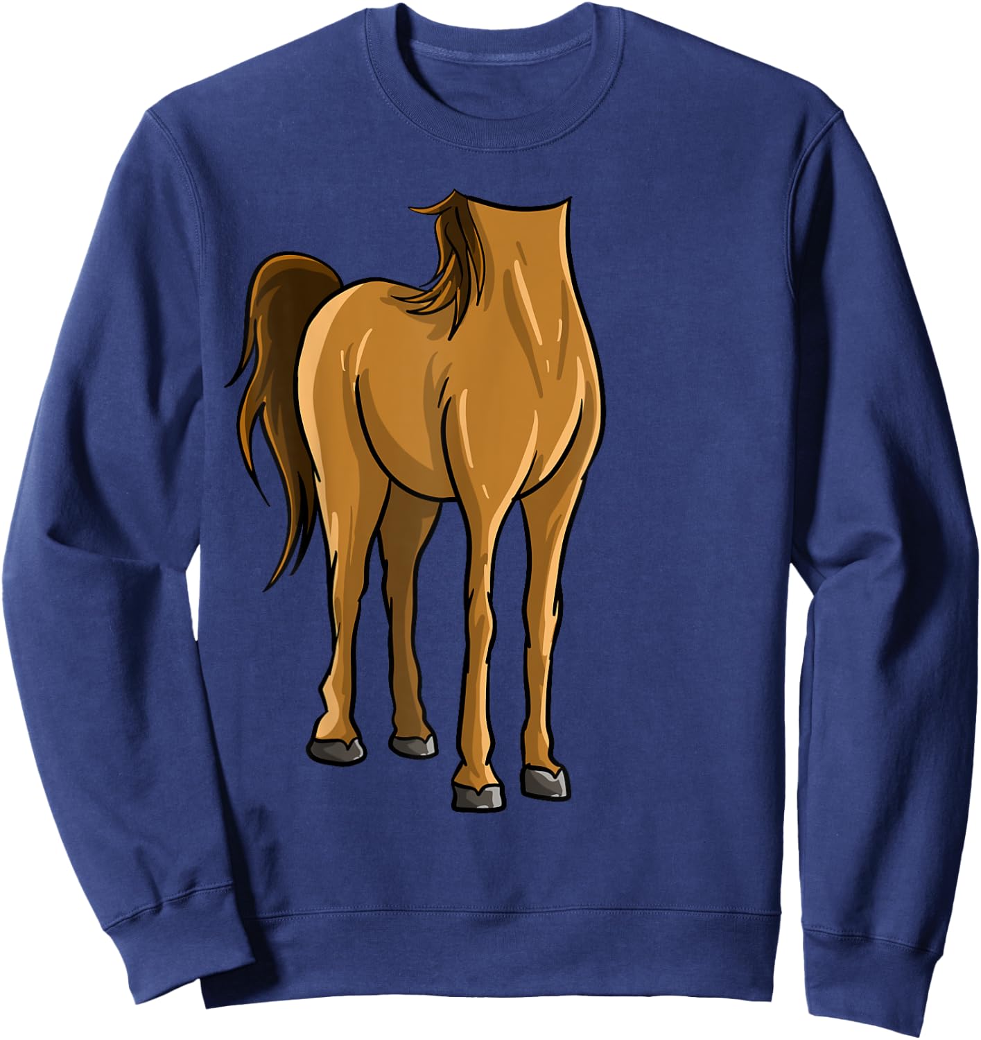 Cool Headless Horse Halloween Costume | Funny Lazy DIY Gift Sweatshirt - Sweatshirt | Navy