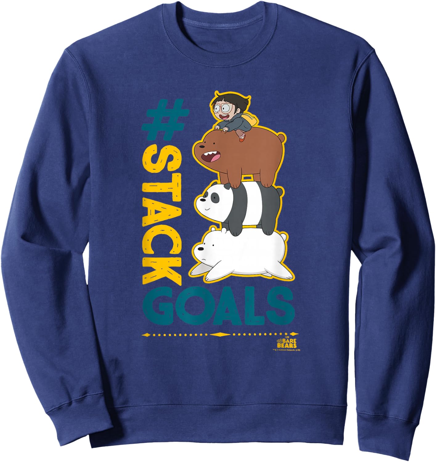 We Bare Bears #Stack Goals Sweatshirt - Sweatshirt | Navy