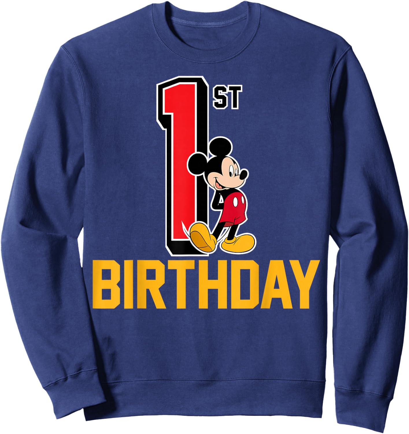 Disney - Mickey Mouse My 1st Birthday Sweatshirt - Sweatshirt | Navy