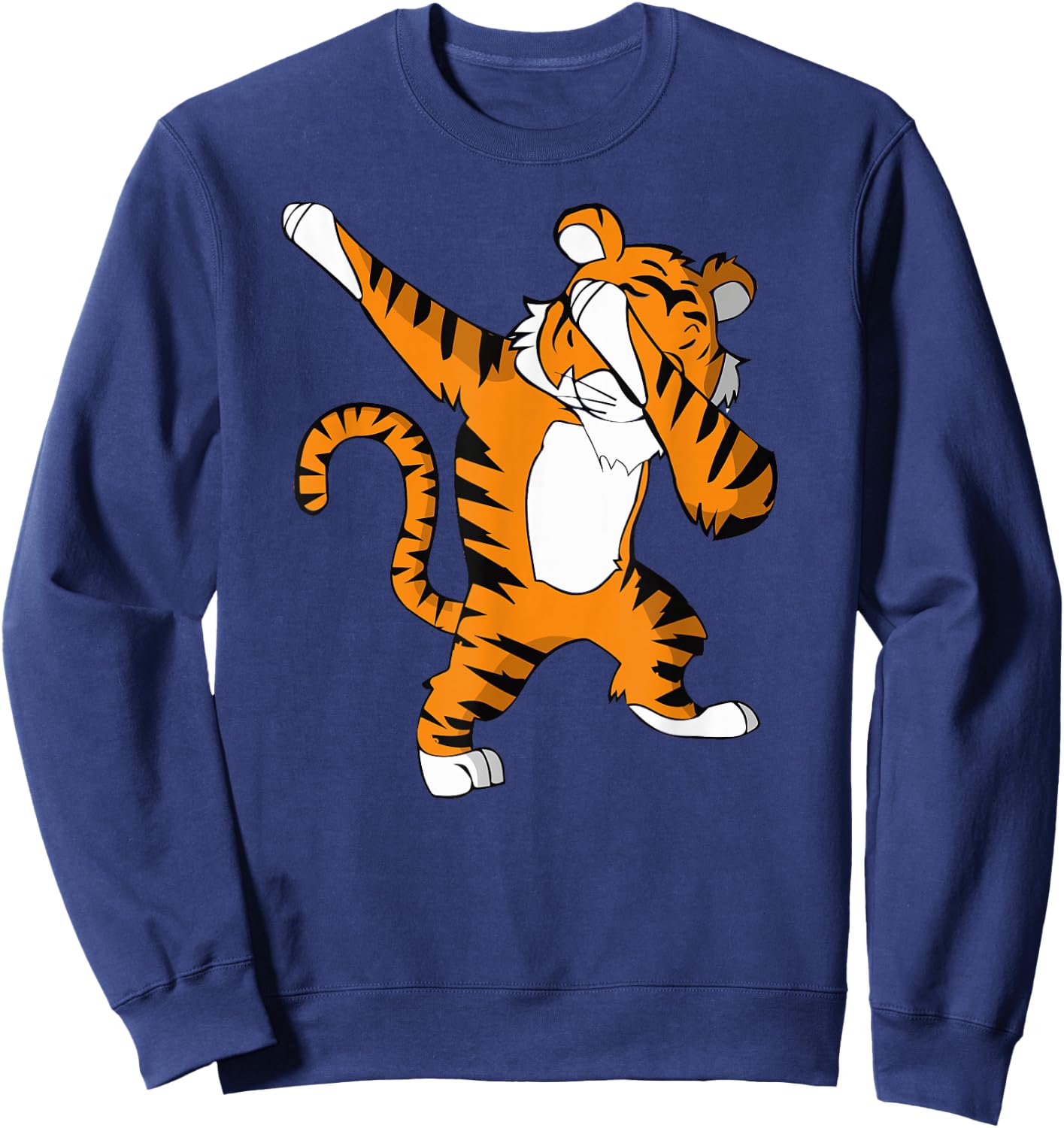Funny Tiger Dabbing Tiger Dab Men Women Kids Girl Teen Sweatshirt - Sweatshirt | Navy