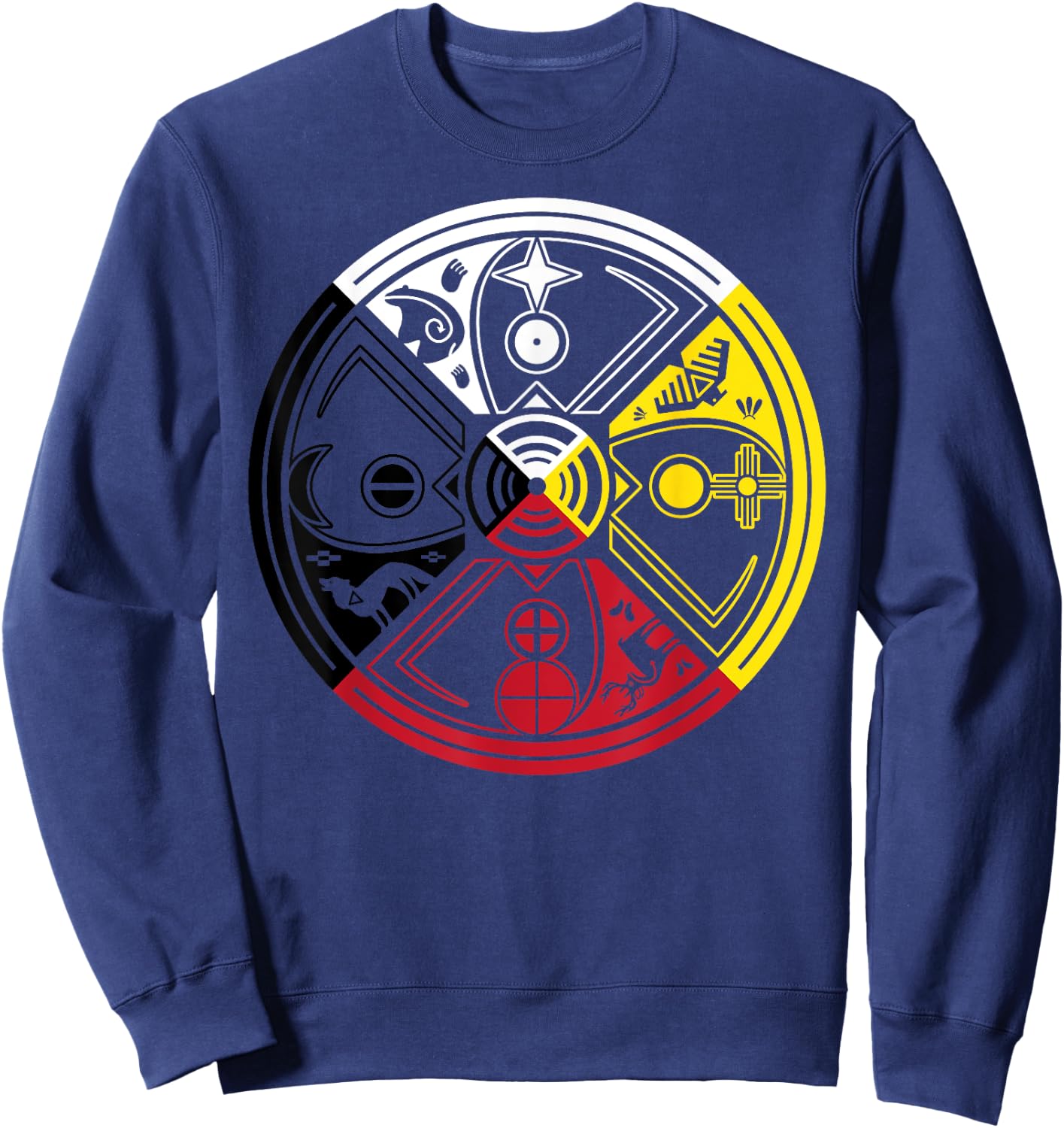Medicine Wheel Sacred Hoop Sweatshirt - Sweatshirt | Navy