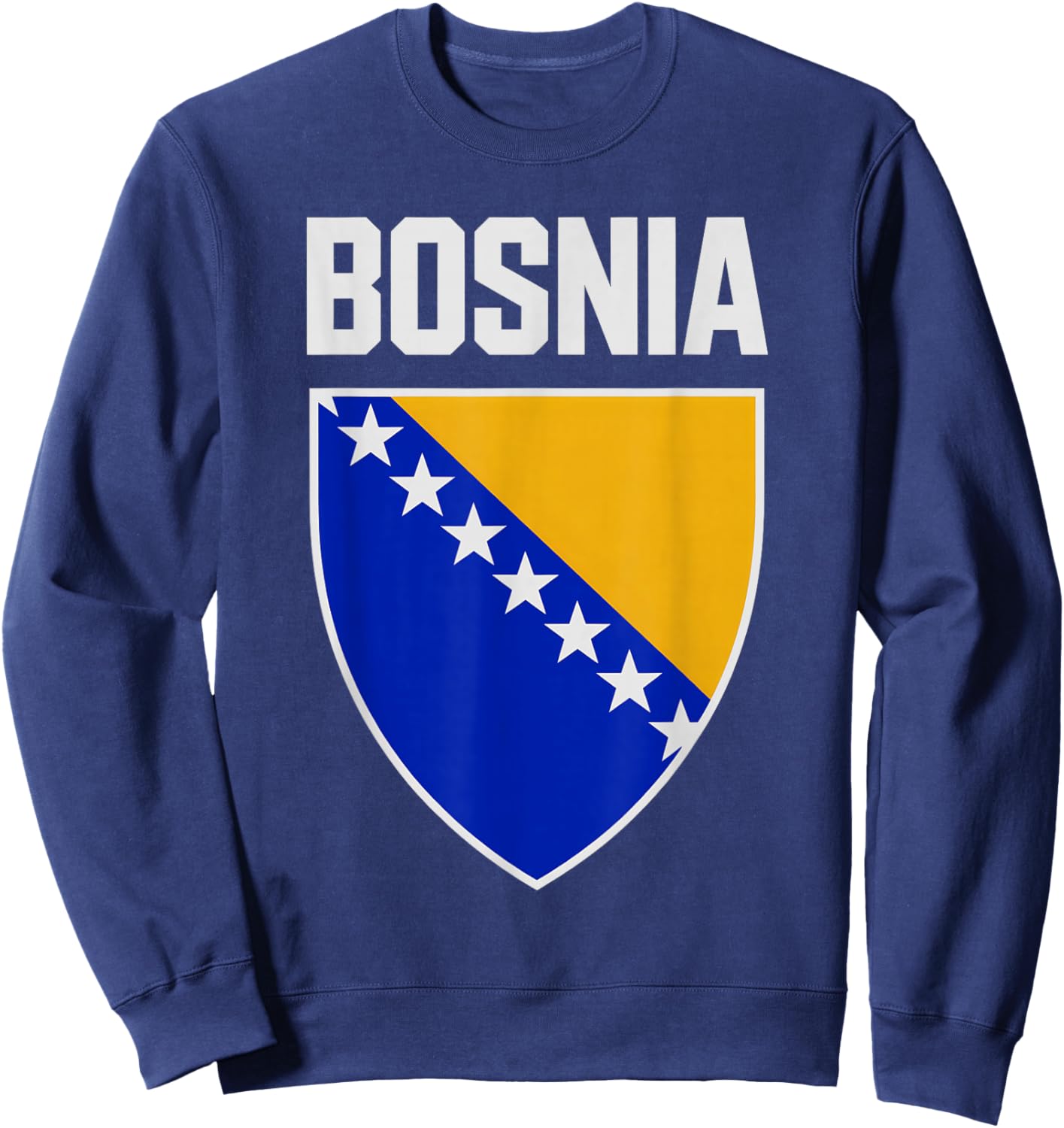 Vintage Bosnia Herzegovina Hajmo Bosno Country Pride Cheer Sweatshirt - Sweatshirt | Navy