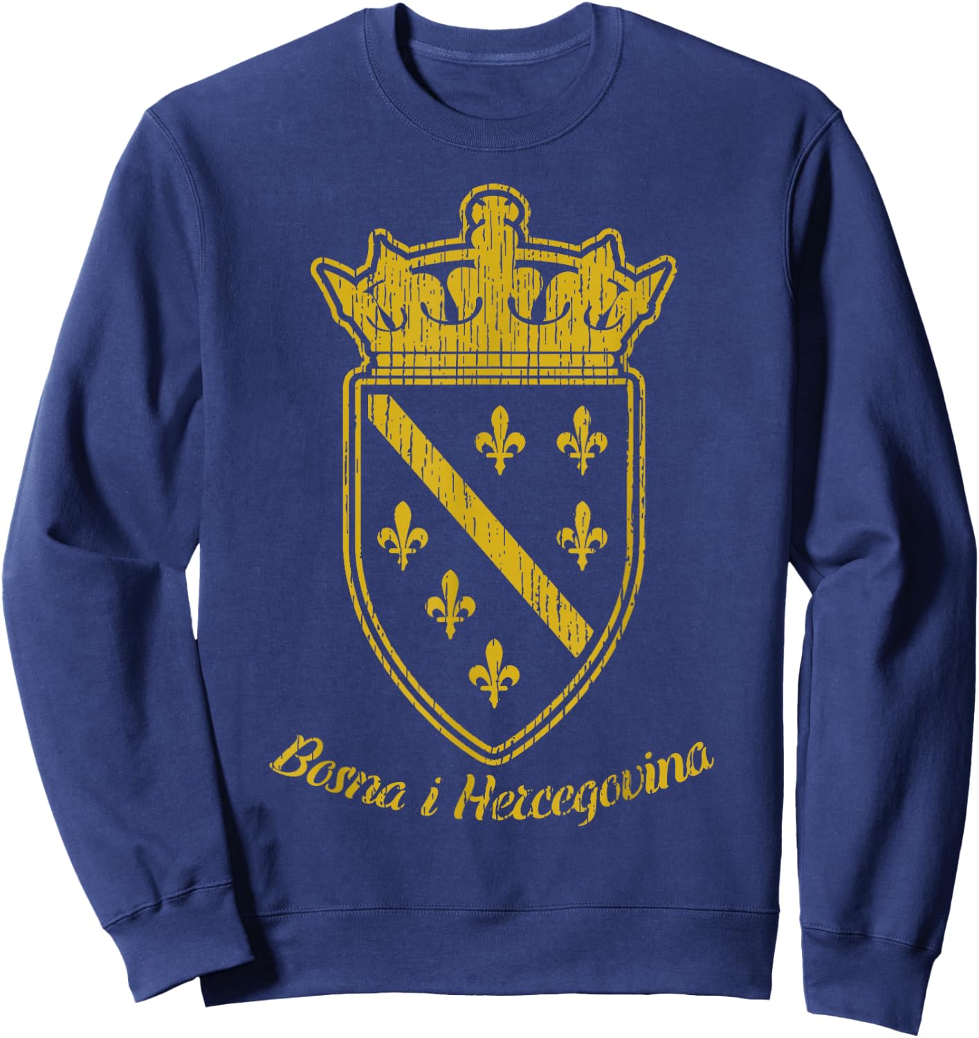 Bosnia Bosnian Flag Bosna i Hercegovina Balkan Fan Sweatshirt - Sweatshirt | Navy