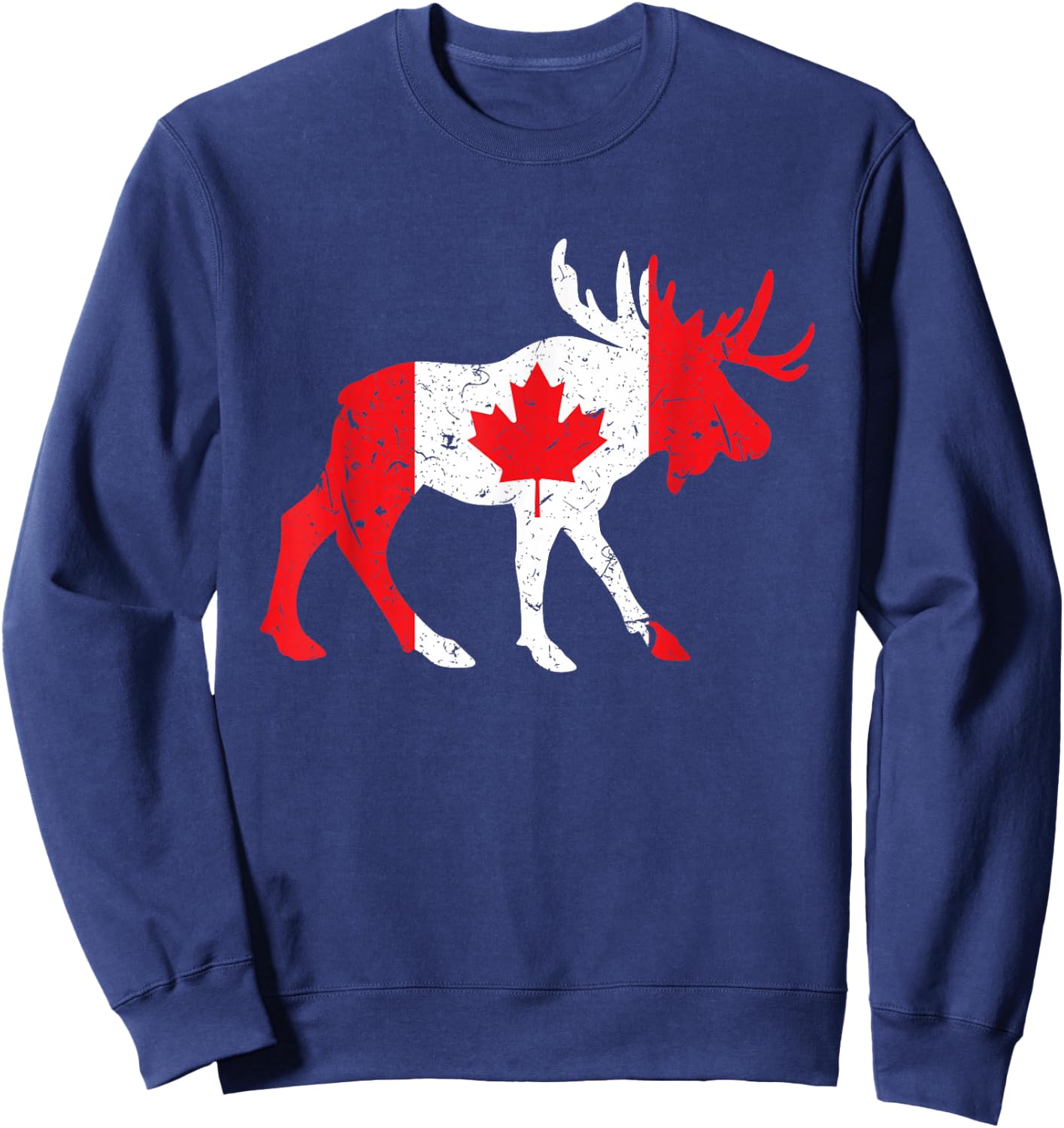 Maple Leaf Animal Canadian Flag Canada Sweatshirt - Sweatshirt | Navy