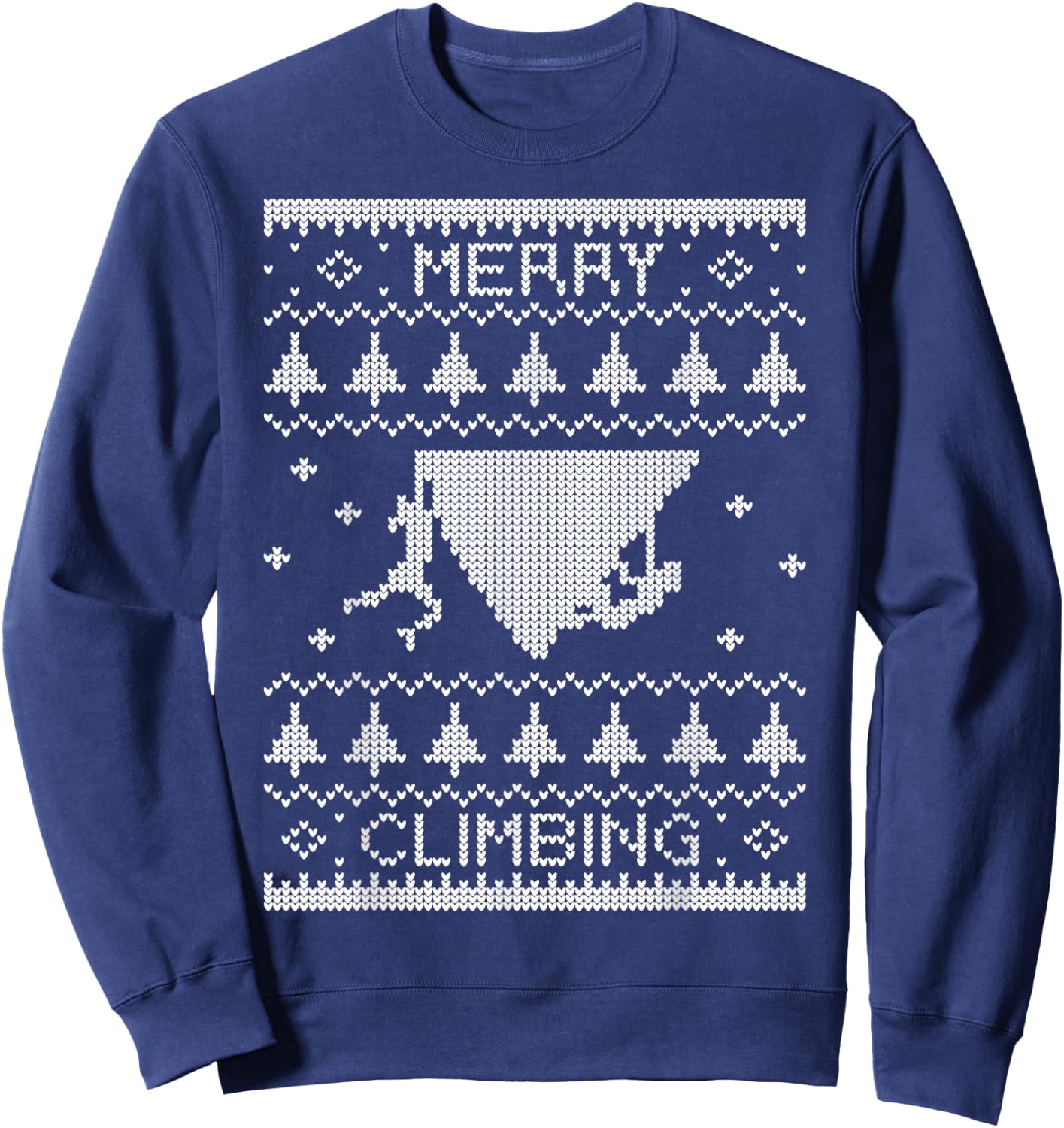 Merry Climbing Christmas bouldering belay Sweatshirt - Sweatshirt | Navy