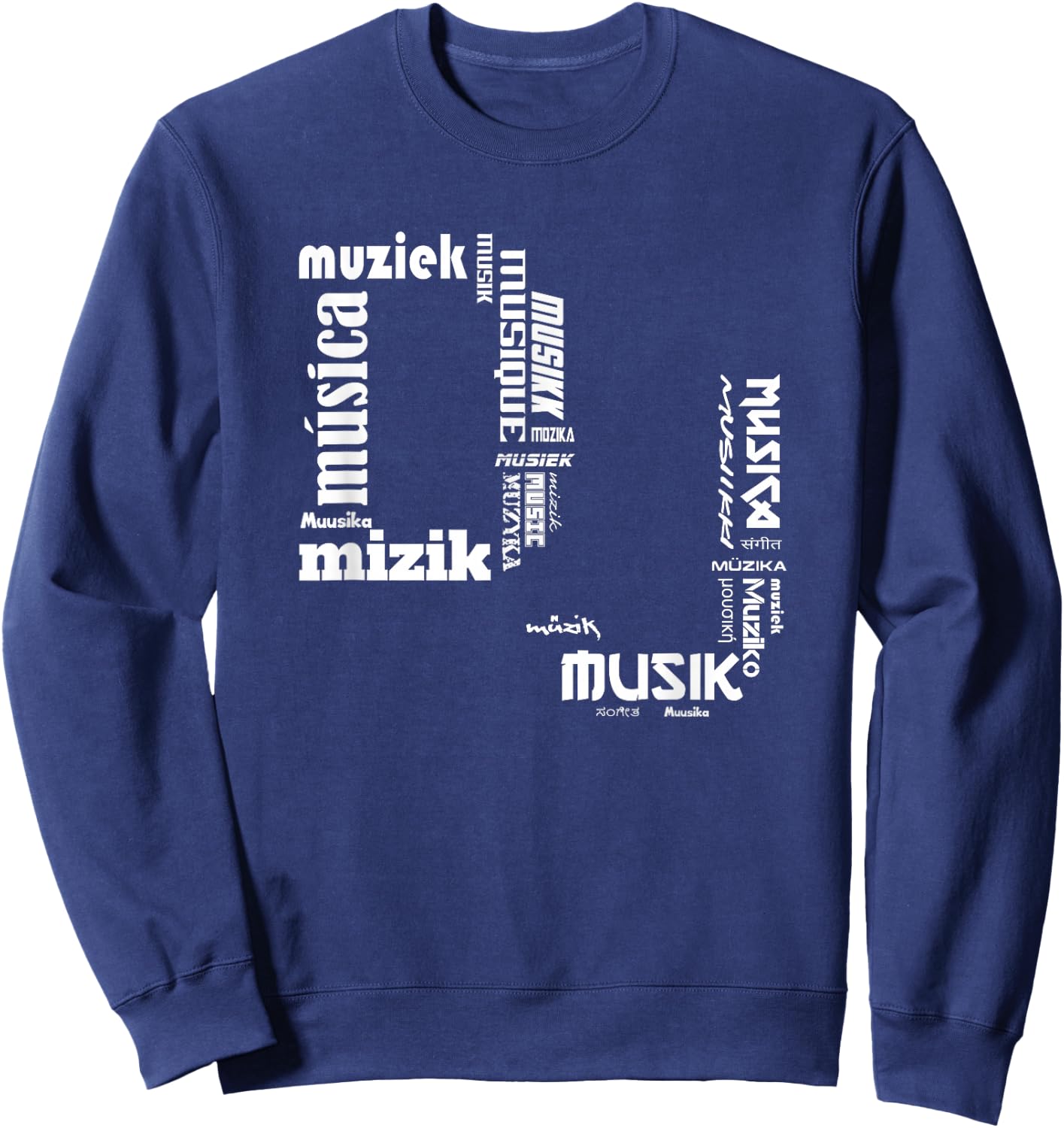 DJ in international Languages Shirt Sweatshirt - Sweatshirt | Navy
